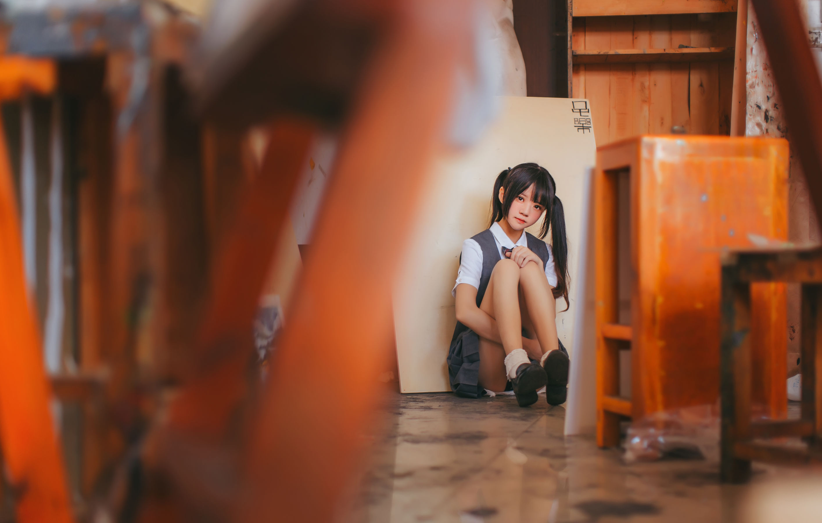[萝莉COS] 桜桃喵《画室少女》