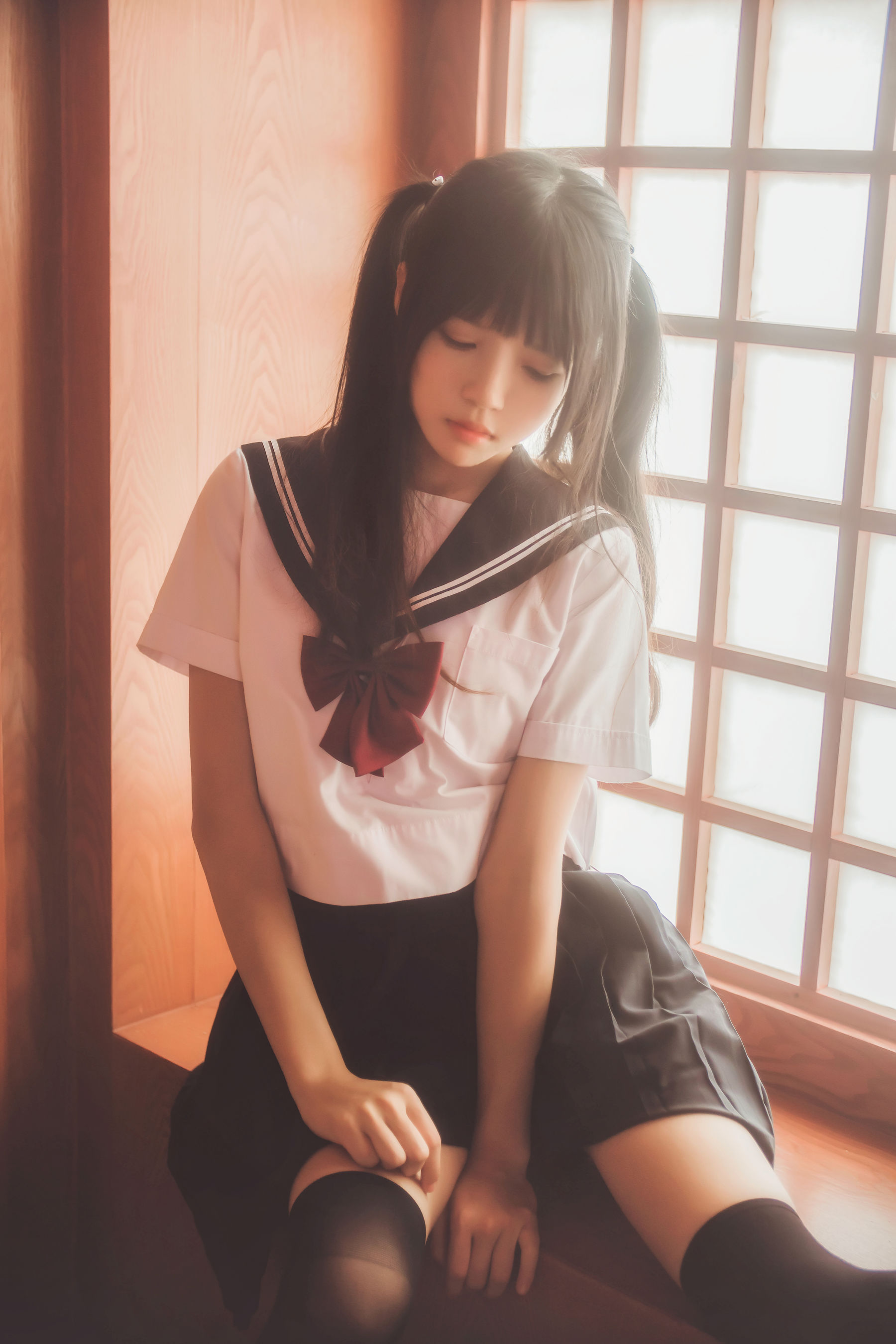 桜桃喵《小背心换水手服》