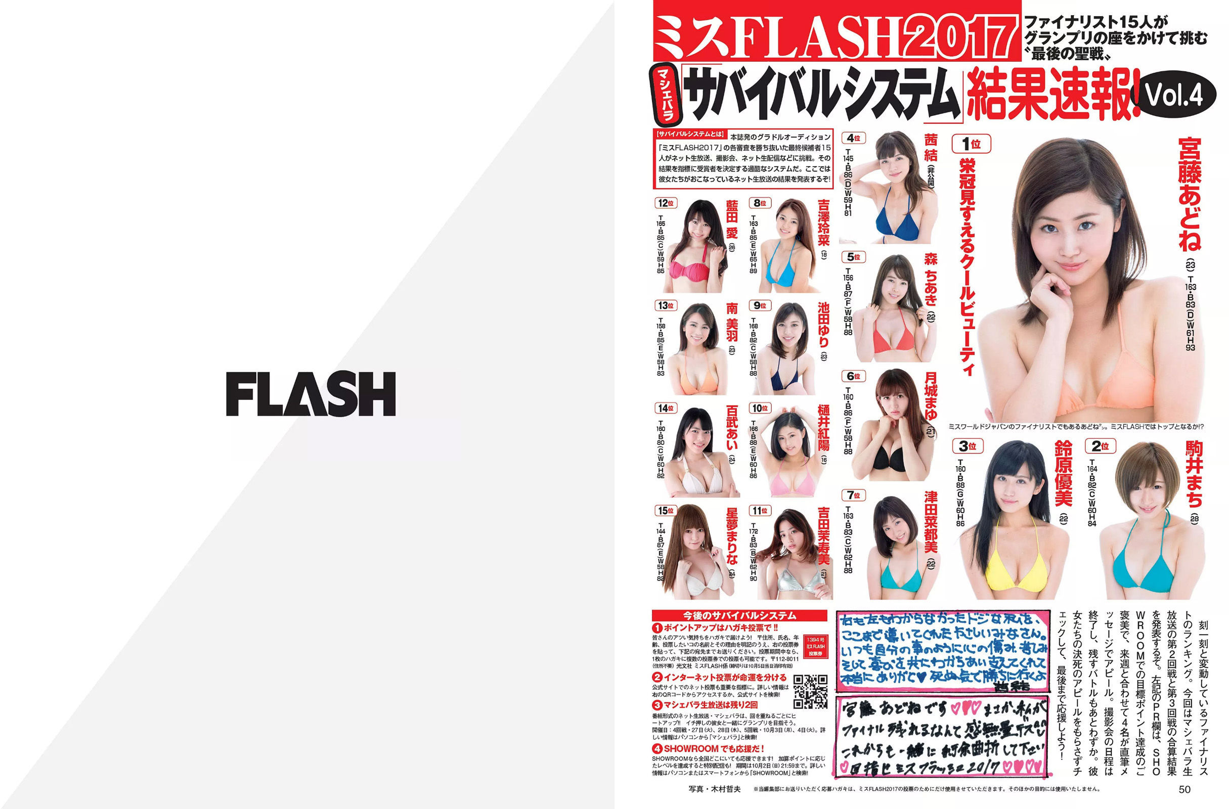 [FLASH] 2016.10.11 佐々木希 護あさな 二階堂ふみ 内田理央