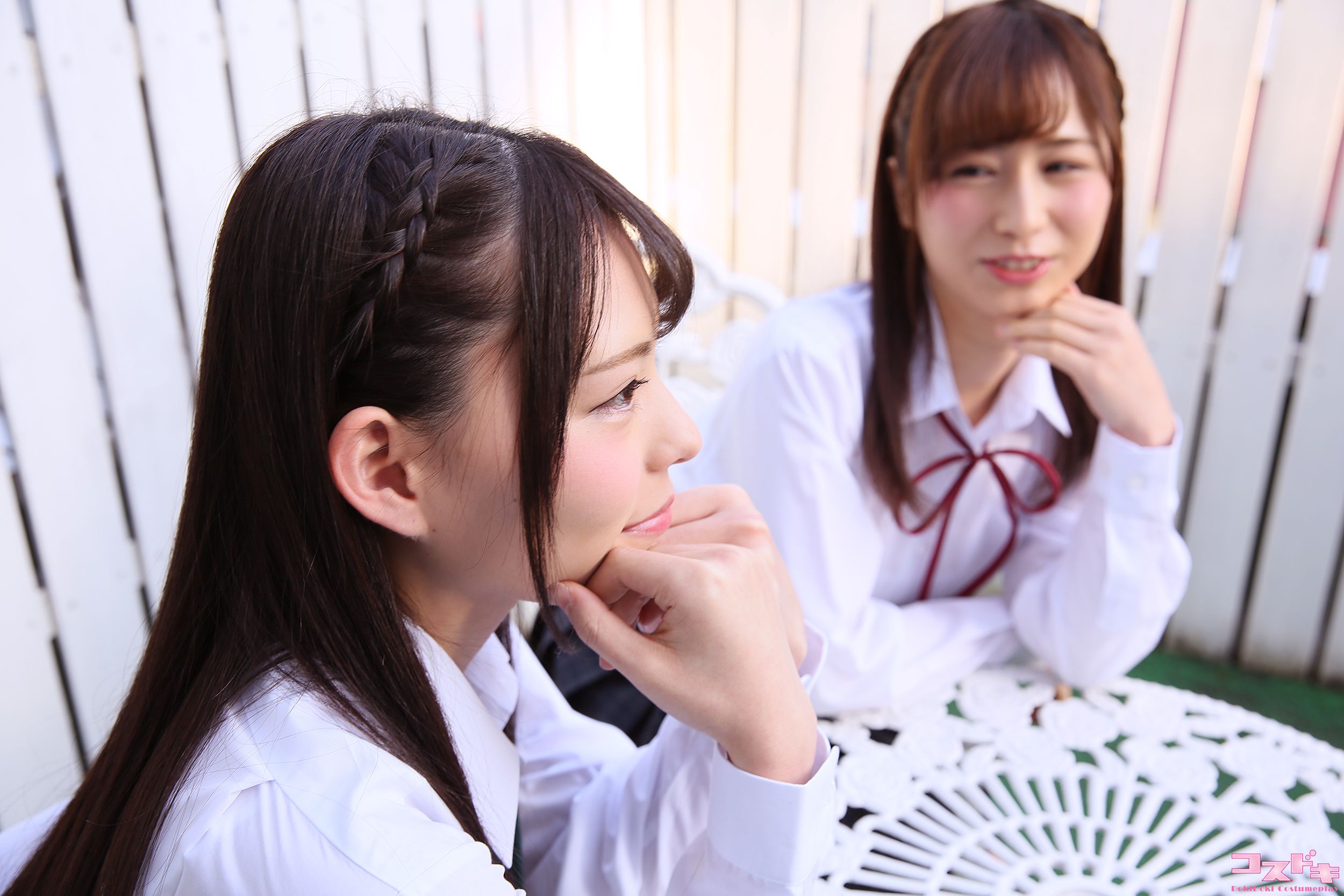 [Cosdoki] Sora Izumi 泉水蒼空2 & Chiaki Narumi 鳴海千秋2 izuminarumi_pic_seifuku1
