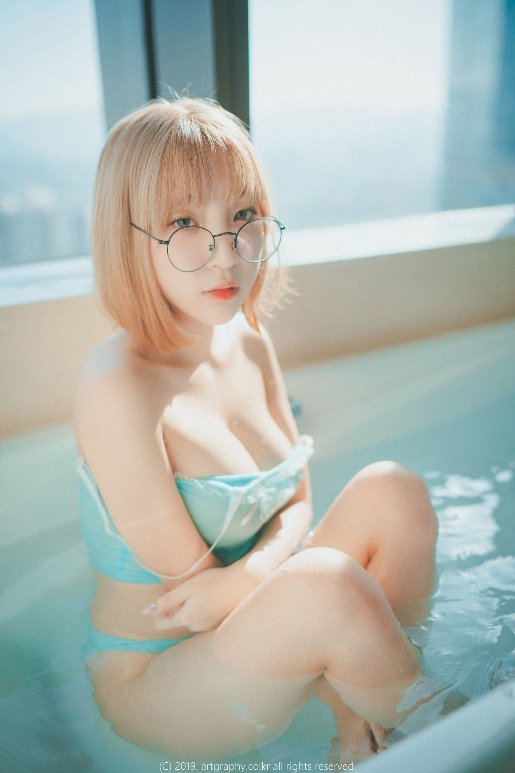 [ARTGRAVIA] VOL.056 巨乳少女姜仁卿 - 蕾丝内衣+吊带小背心