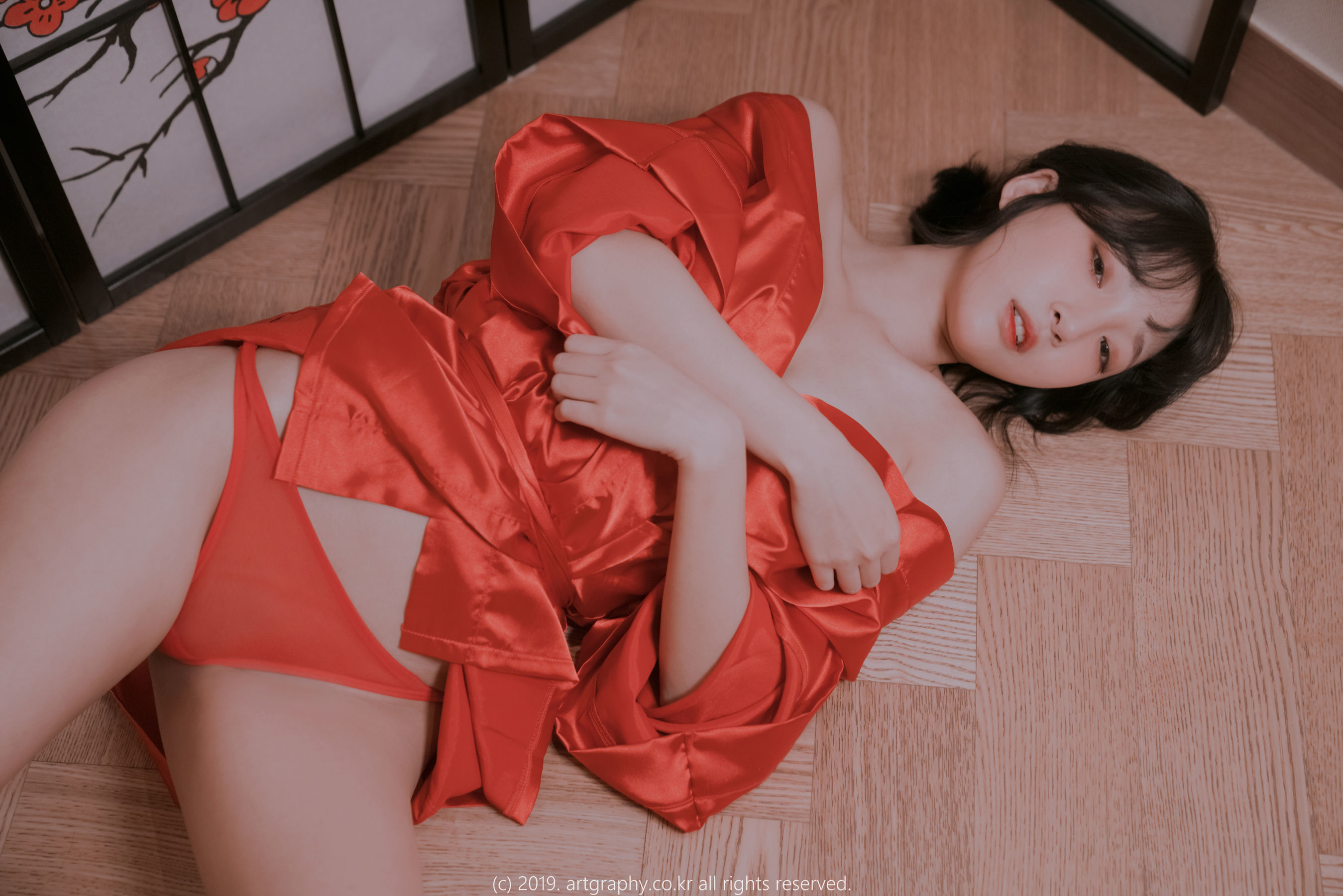 [ARTGRAVIA] VOL.069 巨乳少女姜仁卿 - 透视睡衣+古典红色睡袍