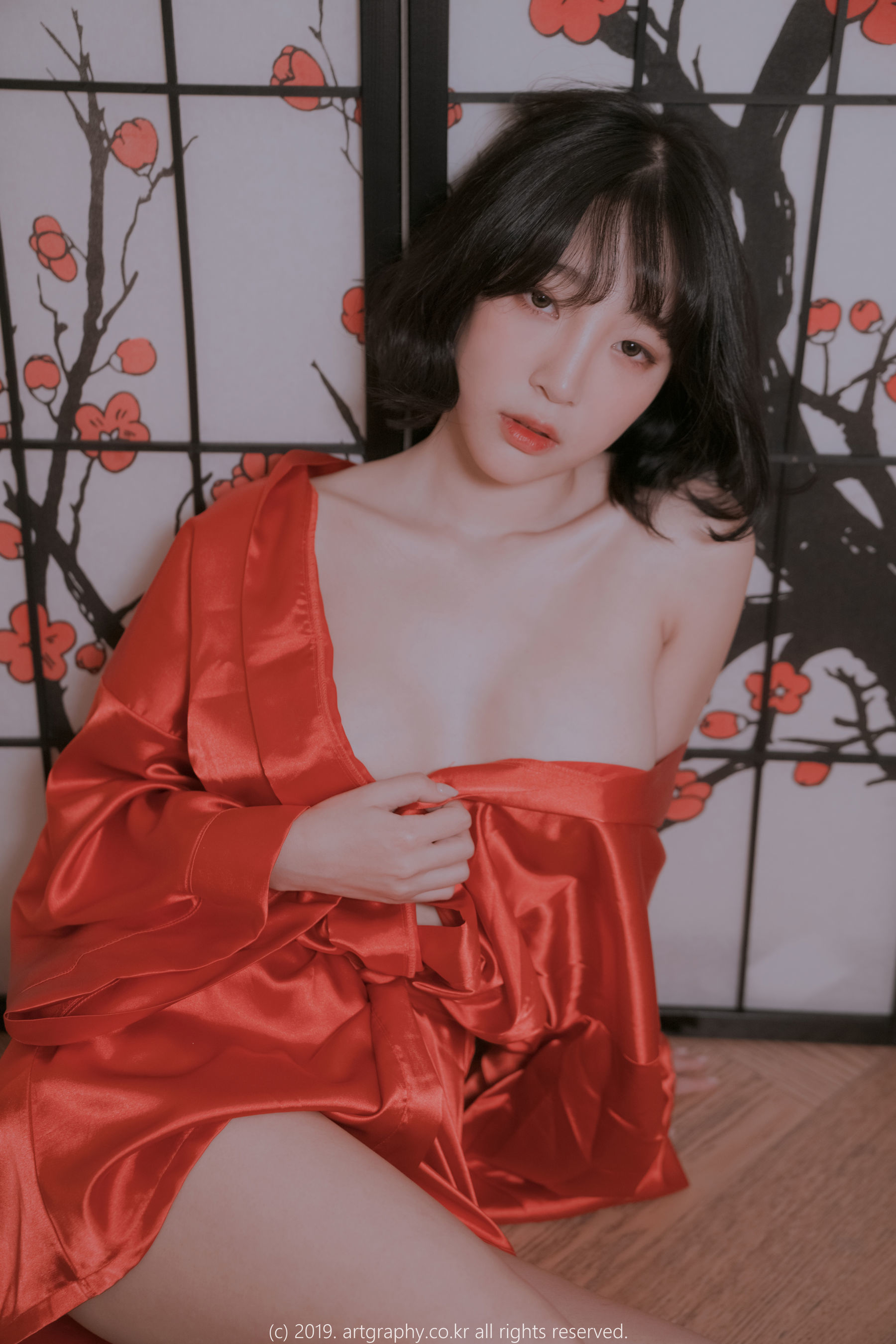 [ARTGRAVIA] VOL.069 巨乳少女姜仁卿 - 透视睡衣+古典红色睡袍