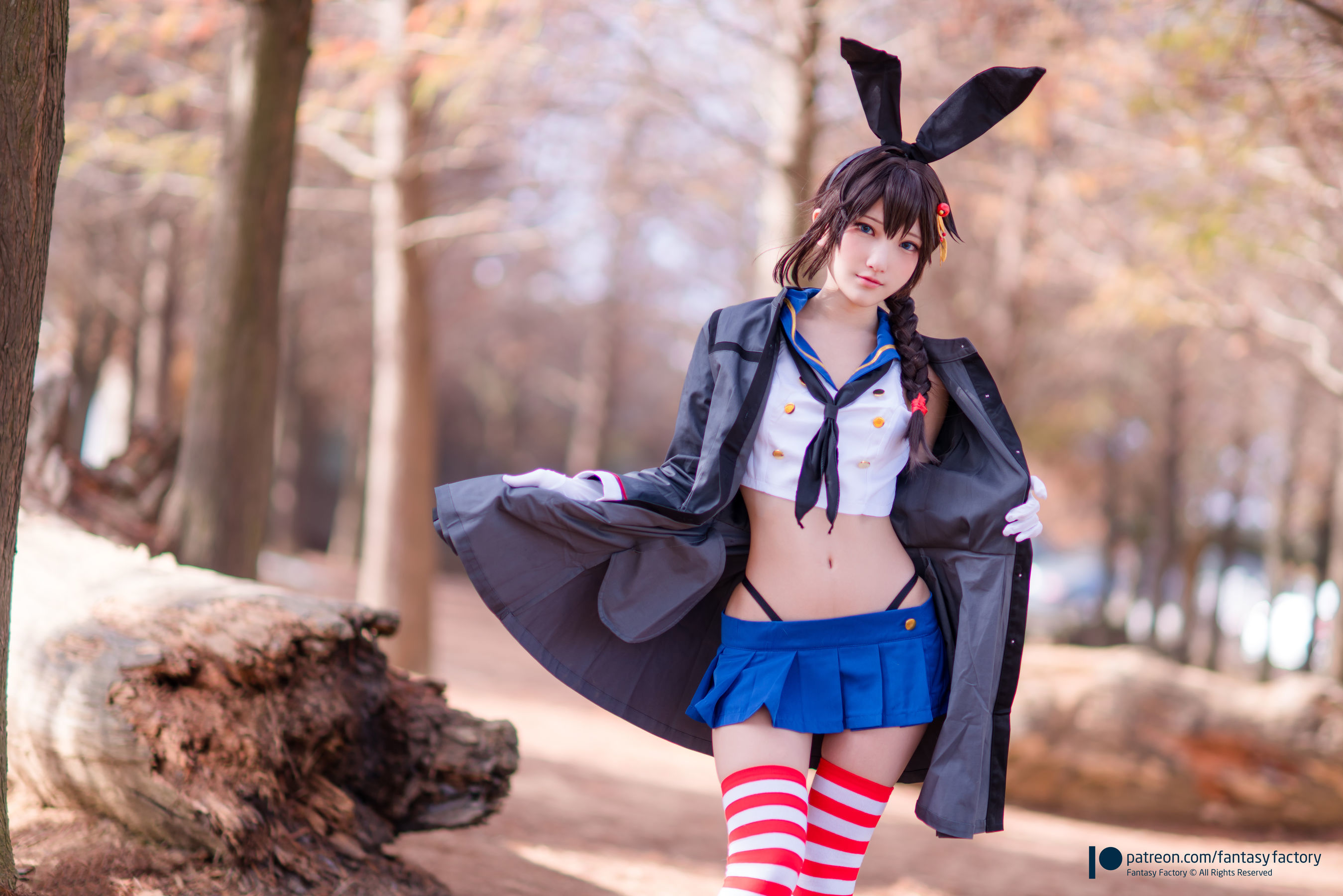 [Fantasy Factory] 小丁Cosplay - JK制服 水手小兔 外拍