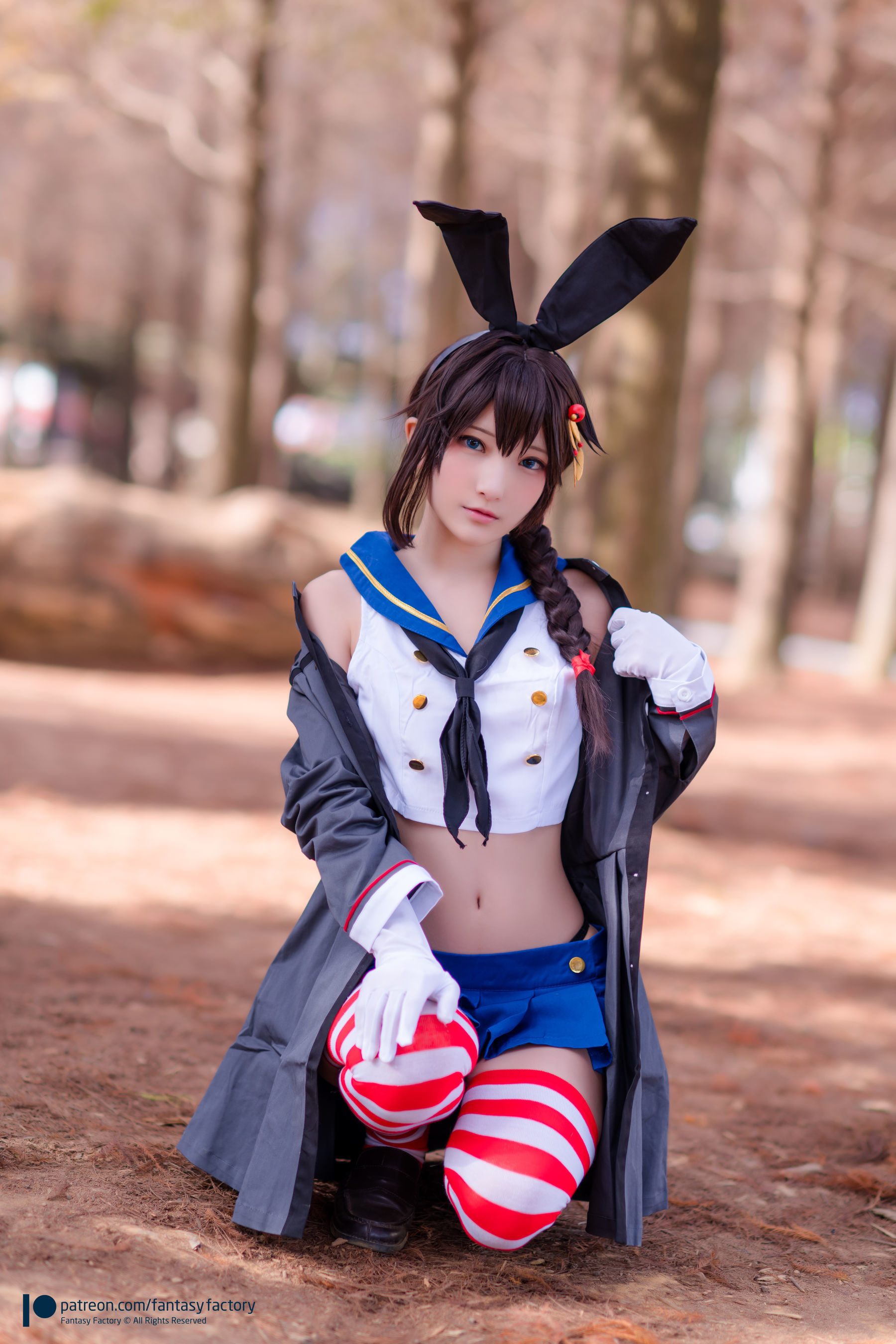 [Fantasy Factory] 小丁Cosplay - JK制服 水手小兔 外拍