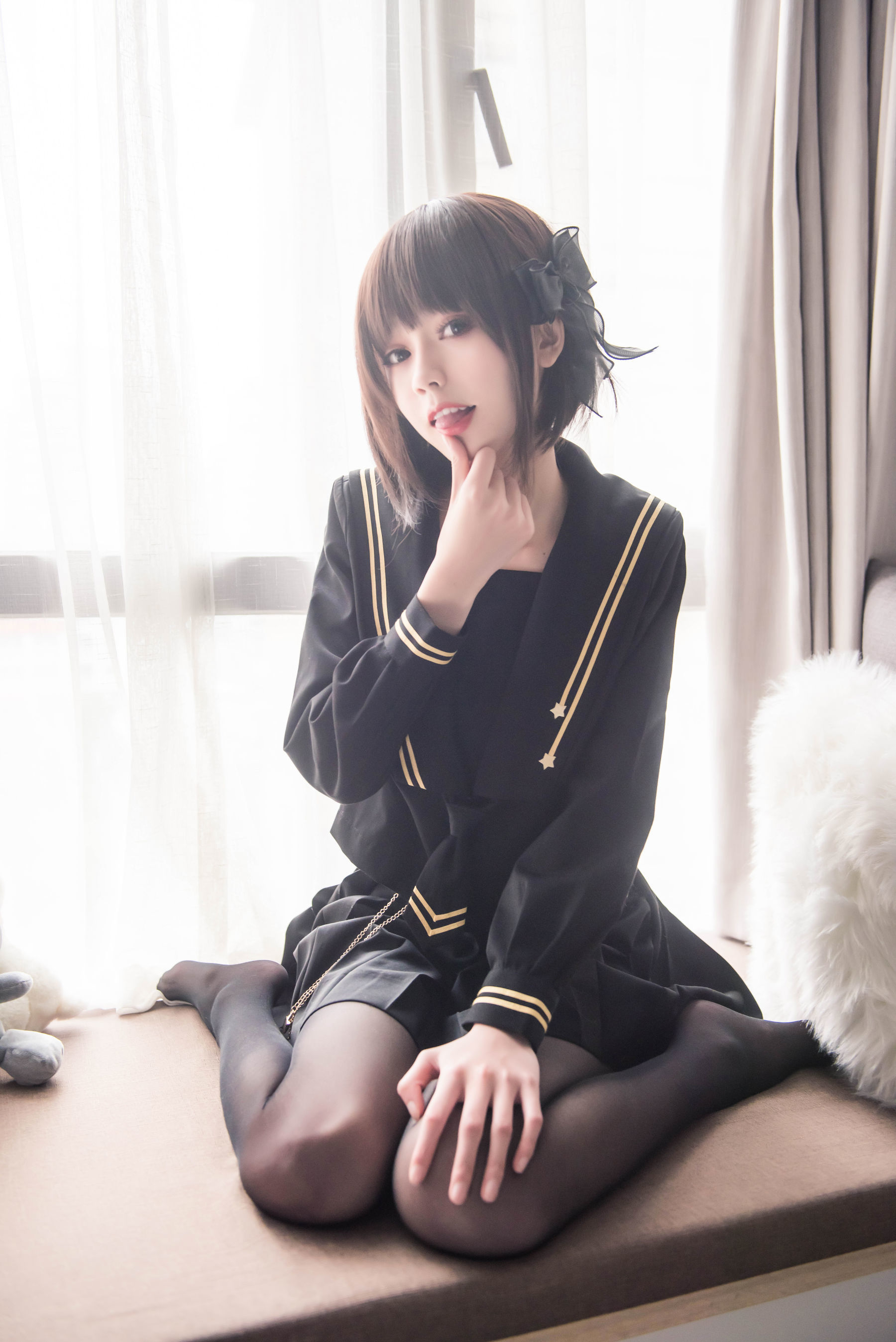 [萝莉COS] 小妖精你的负卿 - 窗台制服