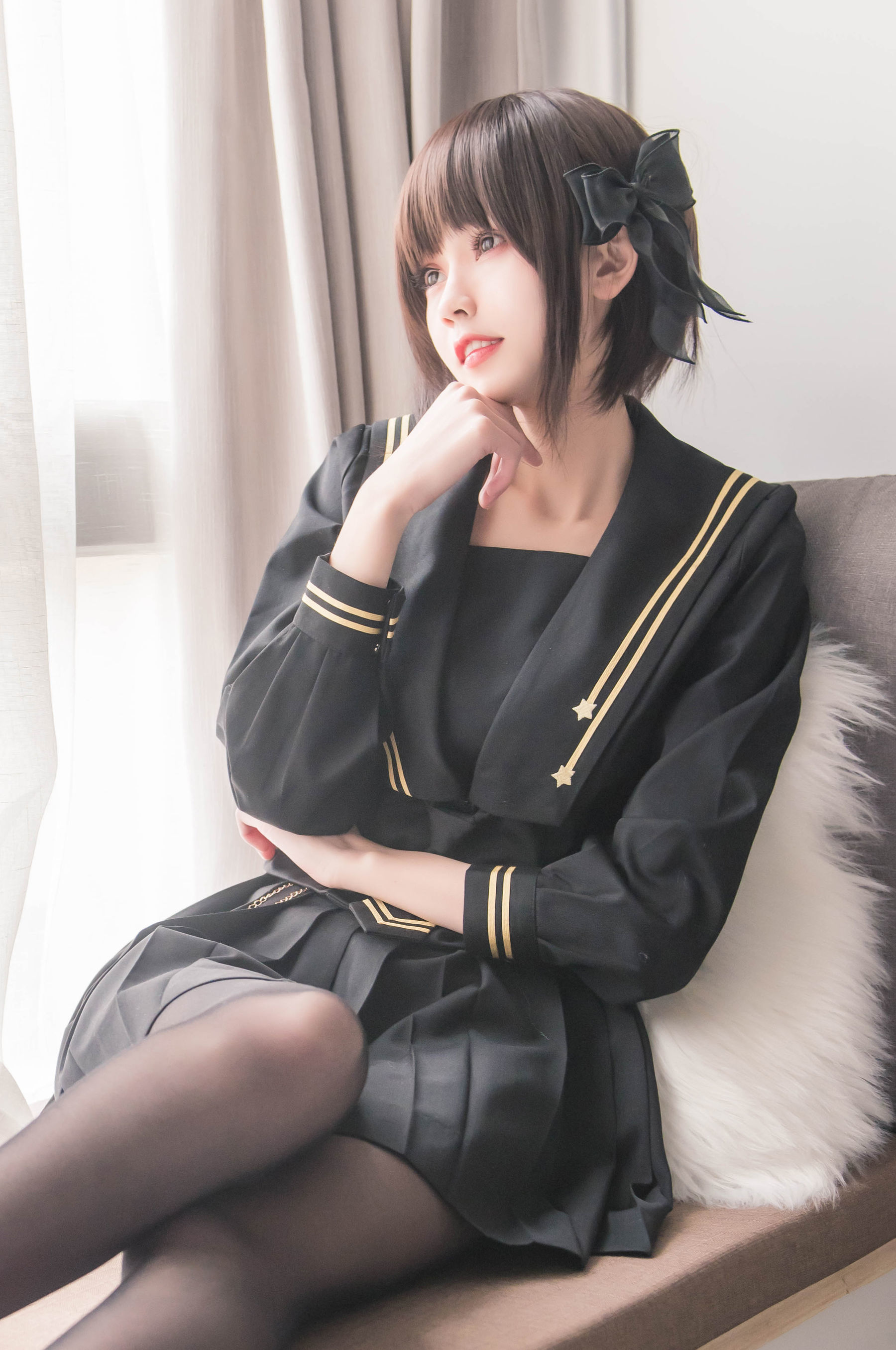 [萝莉COS] 小妖精你的负卿 - 窗台制服