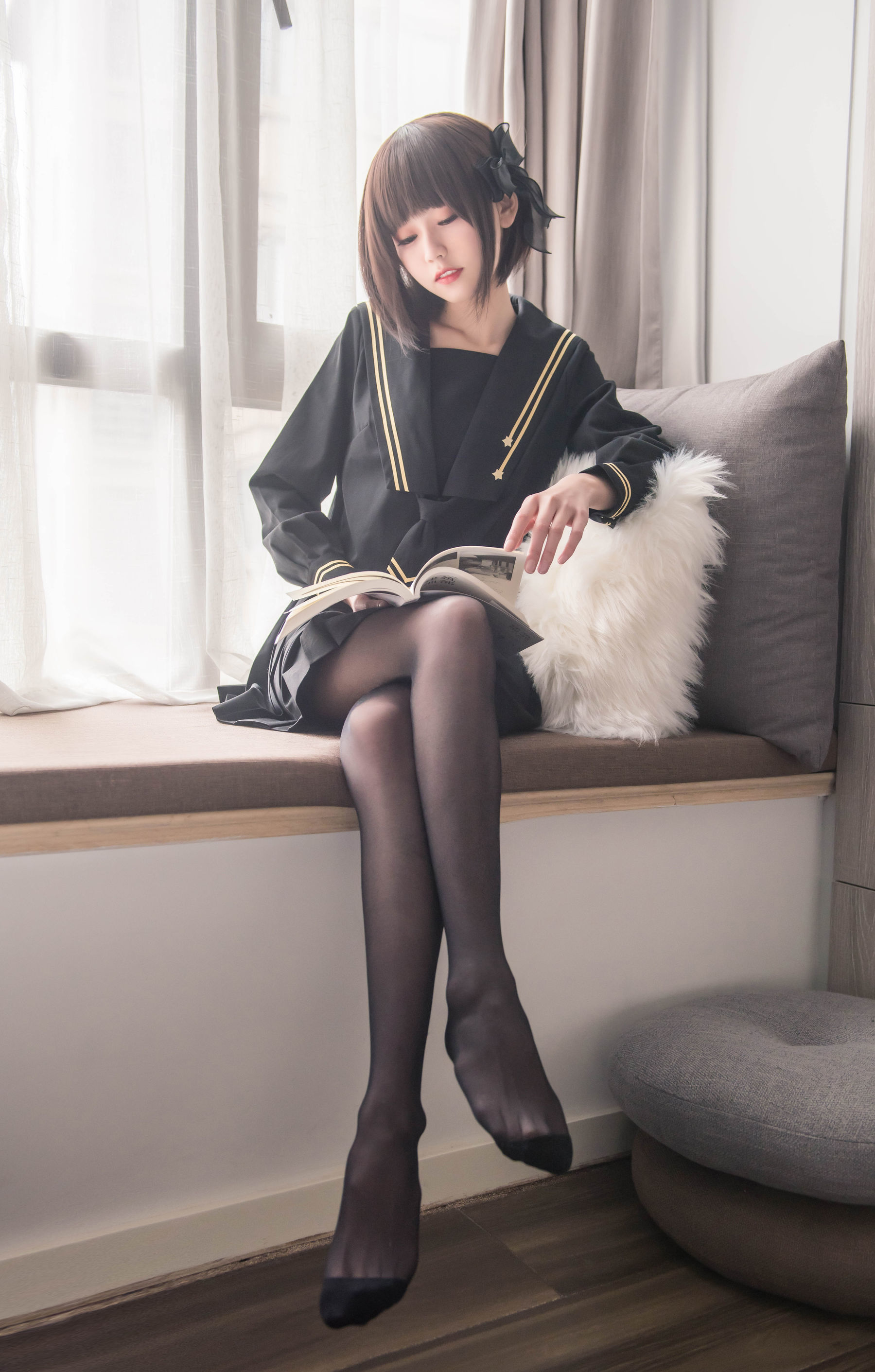 [萝莉COS] 小妖精你的负卿 - 窗台制服