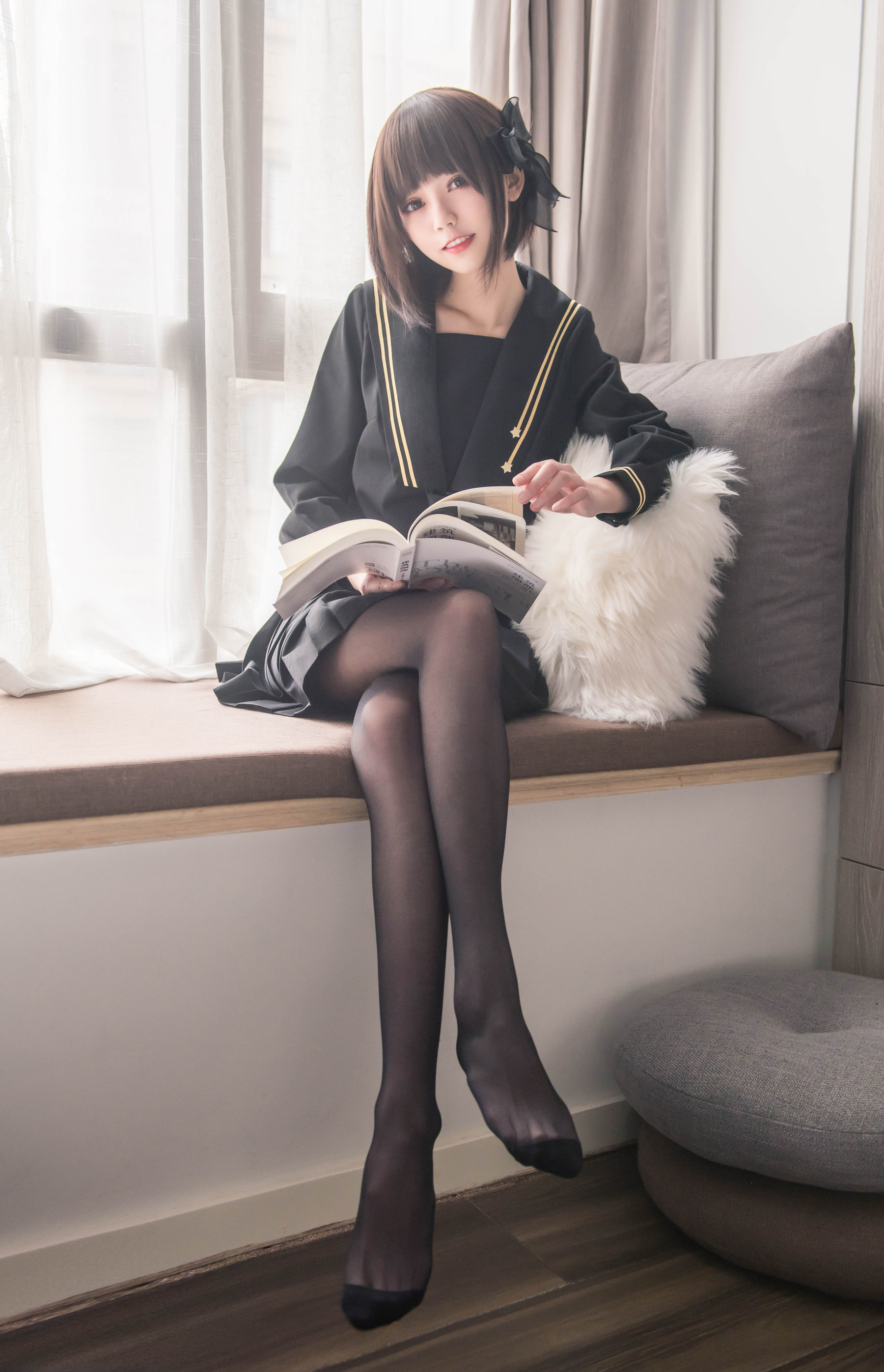 [萝莉COS] 小妖精你的负卿 - 窗台制服