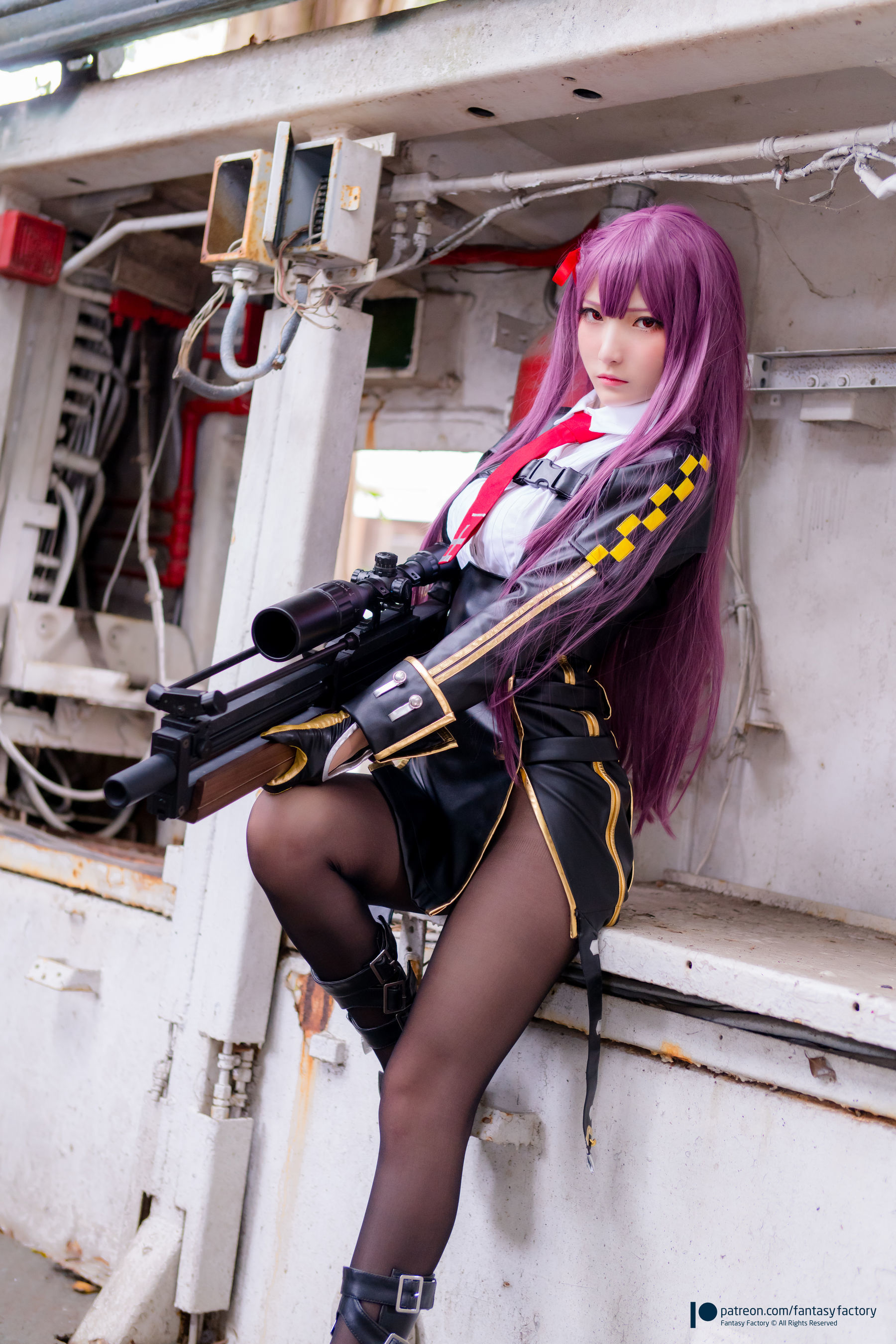 [Fantasy Factory] 小丁Cosplay - 黑丝 黑胶 女杀手