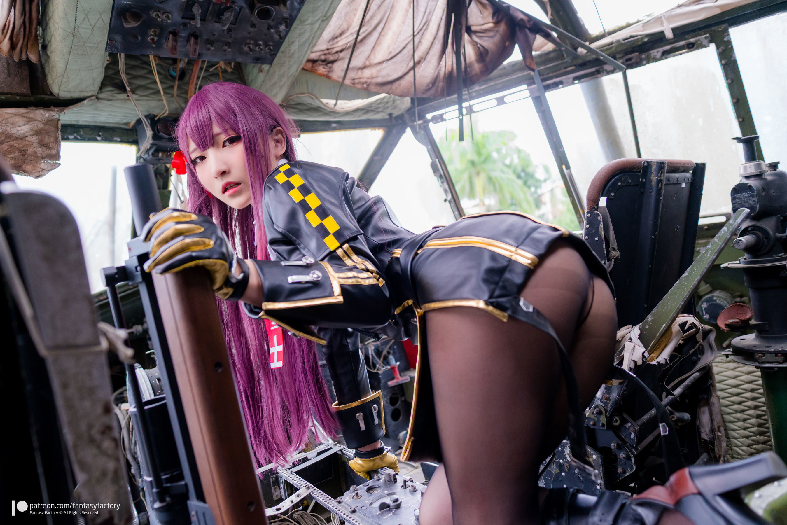 [Fantasy Factory] 小丁Cosplay - 黑丝 黑胶 女杀手
