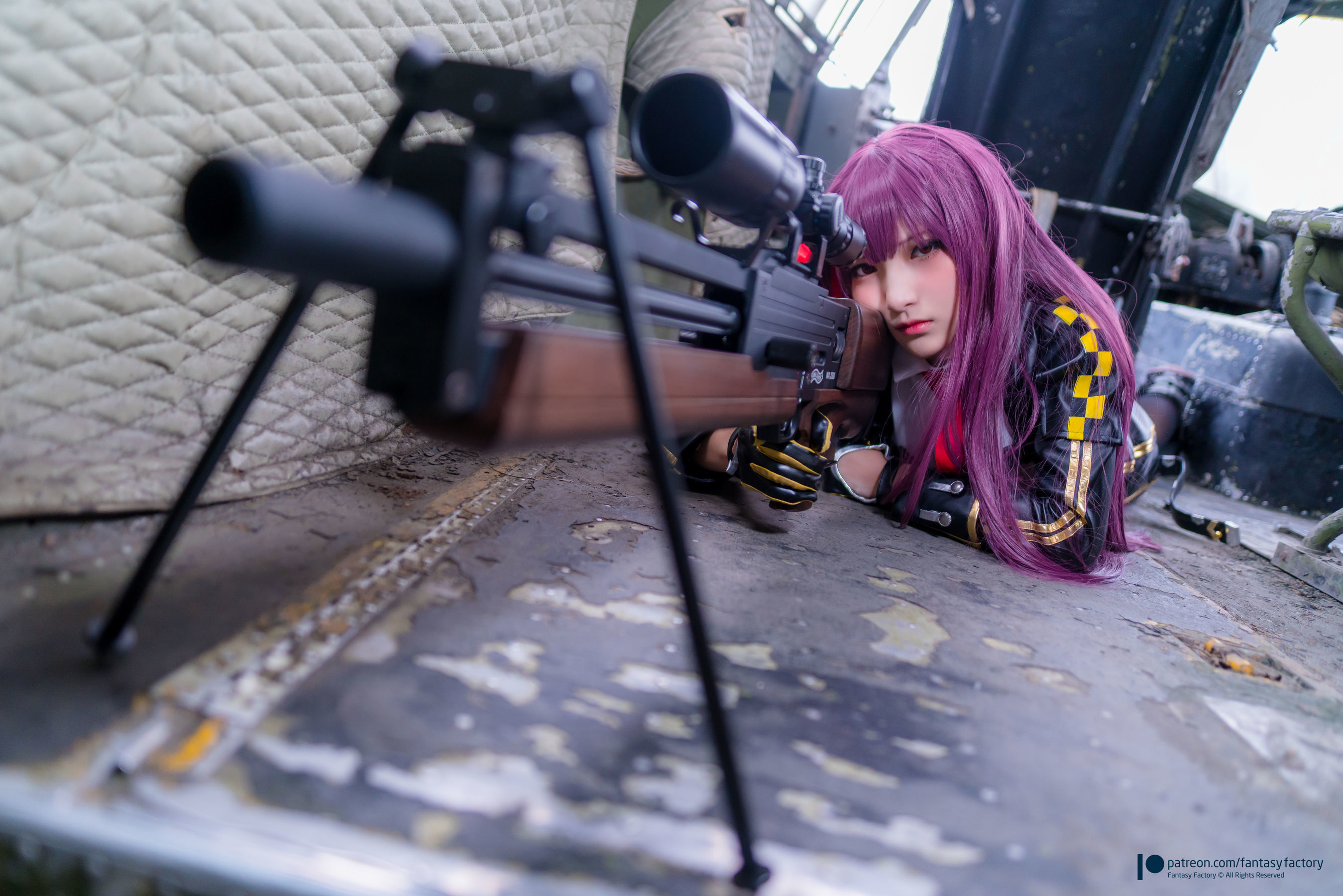 [Fantasy Factory] 小丁Cosplay - 黑丝 黑胶 女杀手