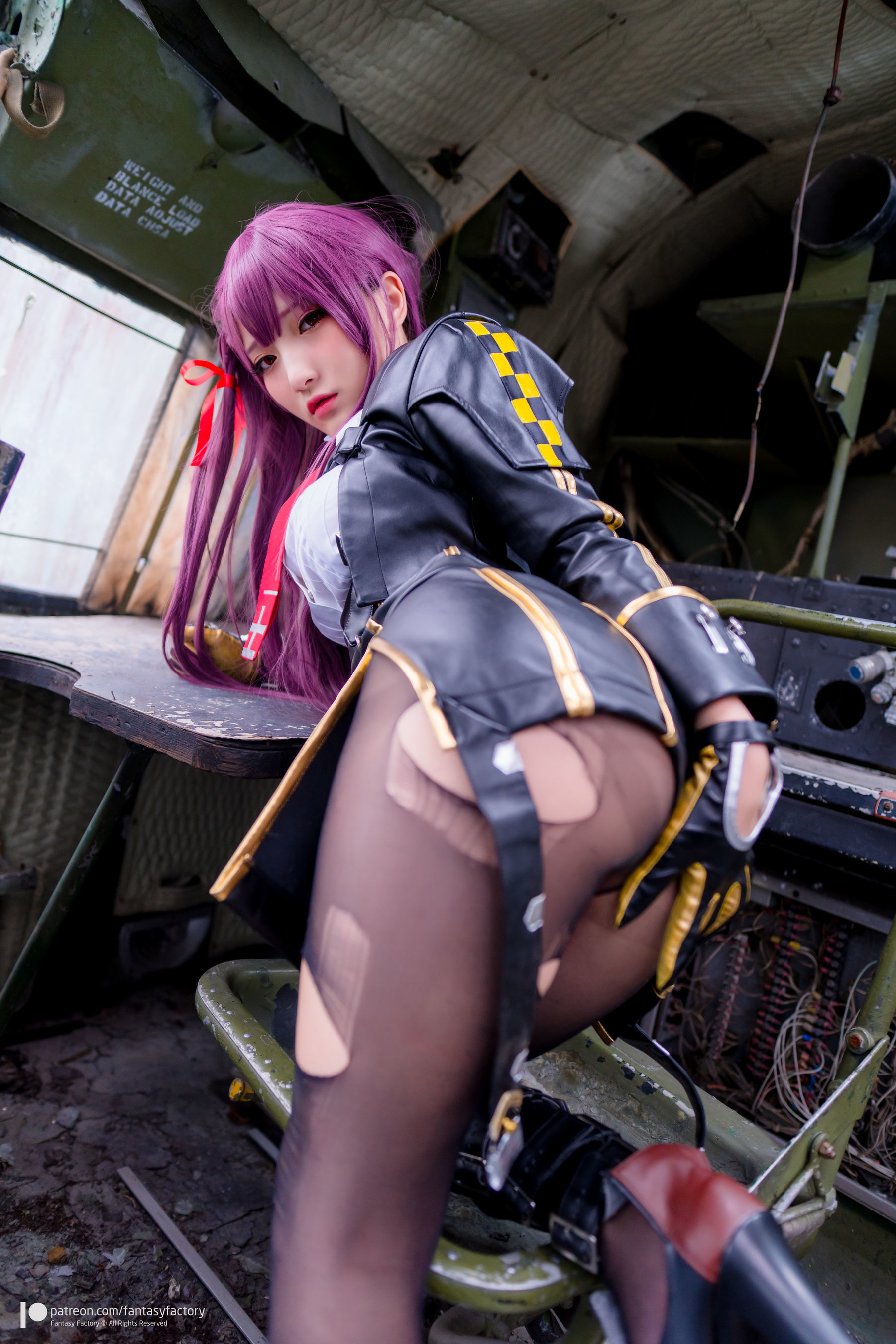 [Fantasy Factory] 小丁Cosplay - 黑丝 黑胶 女杀手