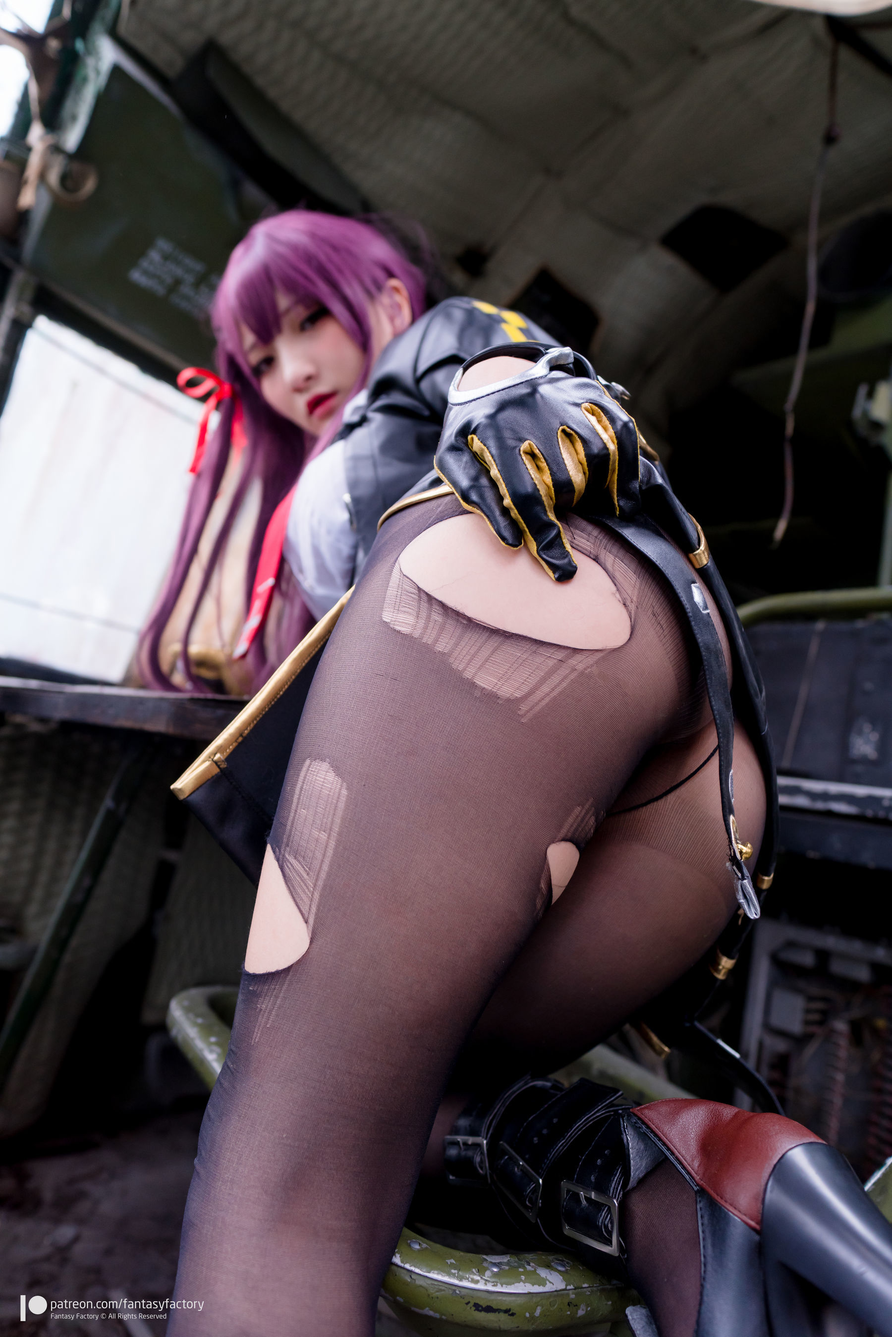 [Fantasy Factory] 小丁Cosplay - 黑丝 黑胶 女杀手