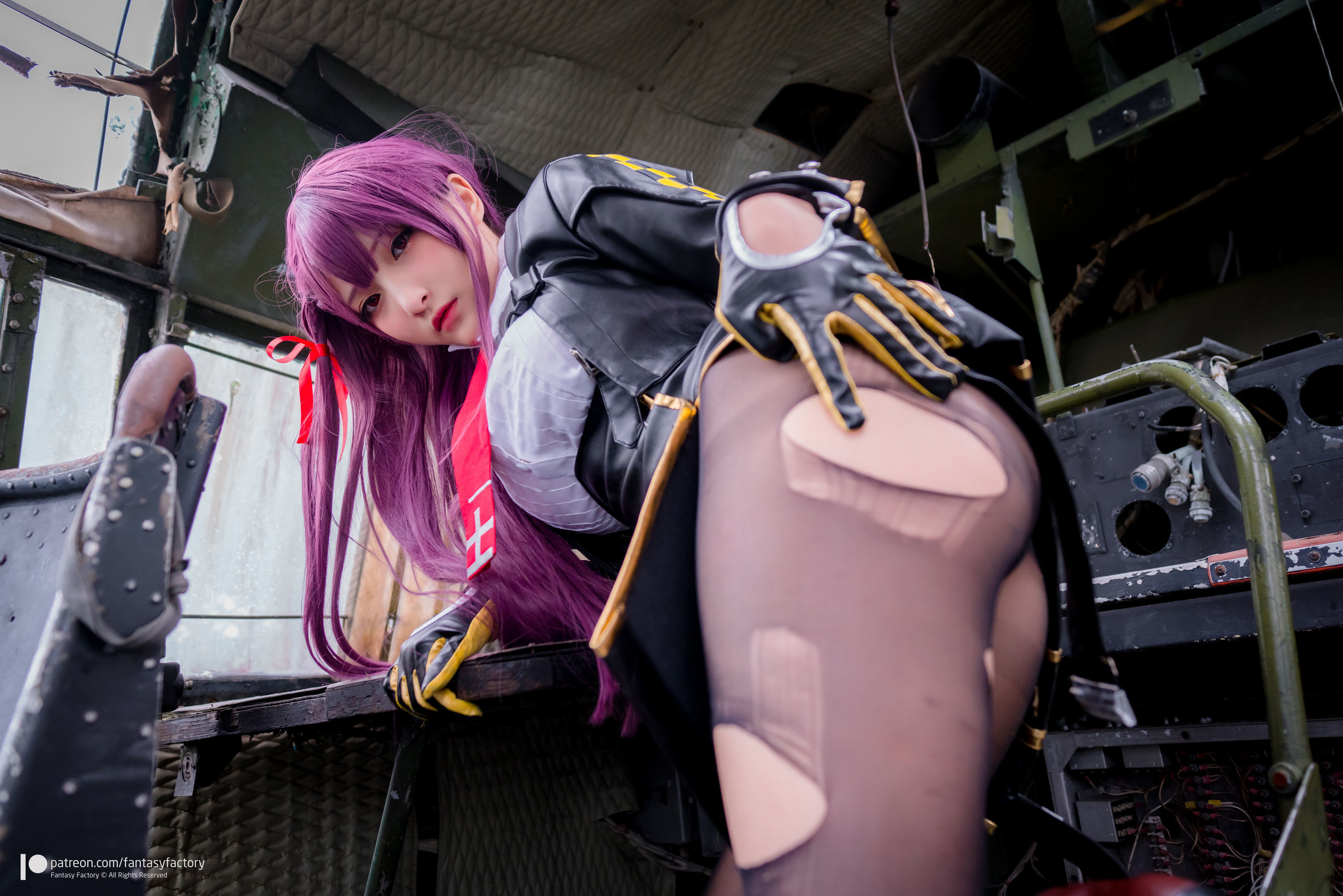 [Fantasy Factory] 小丁Cosplay - 黑丝 黑胶 女杀手