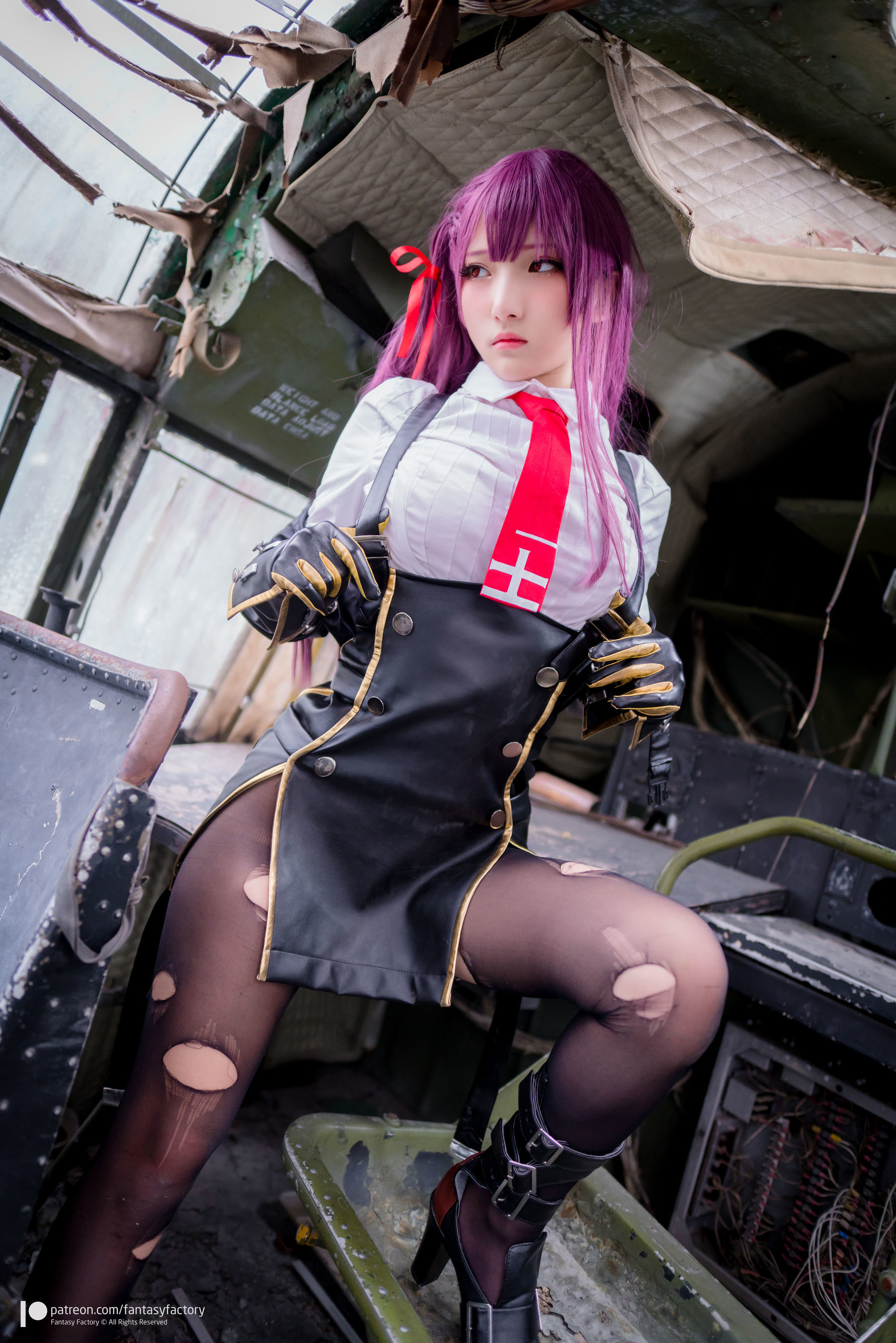 [Fantasy Factory] 小丁Cosplay - 黑丝 黑胶 女杀手