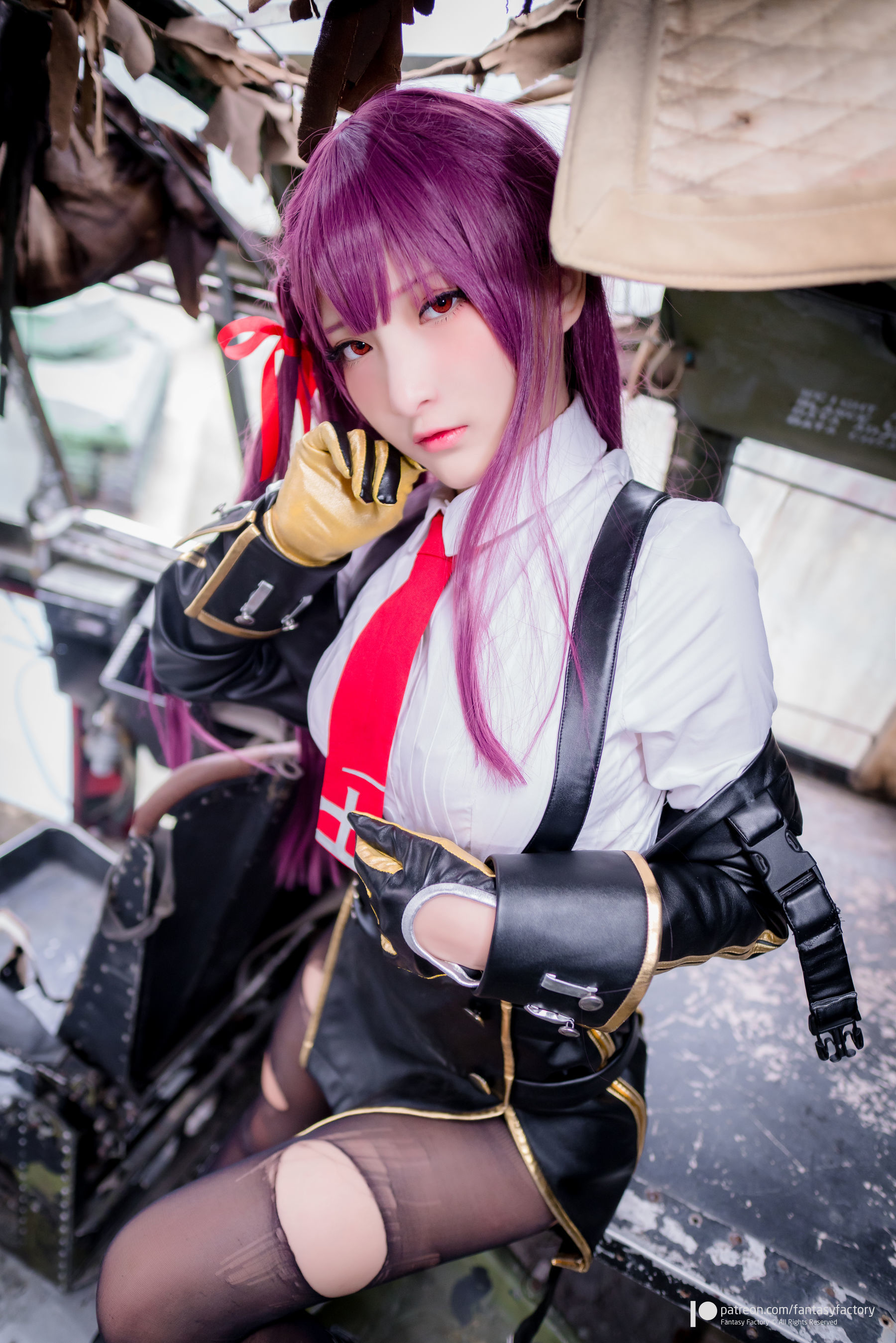 [Fantasy Factory] 小丁Cosplay - 黑丝 黑胶 女杀手