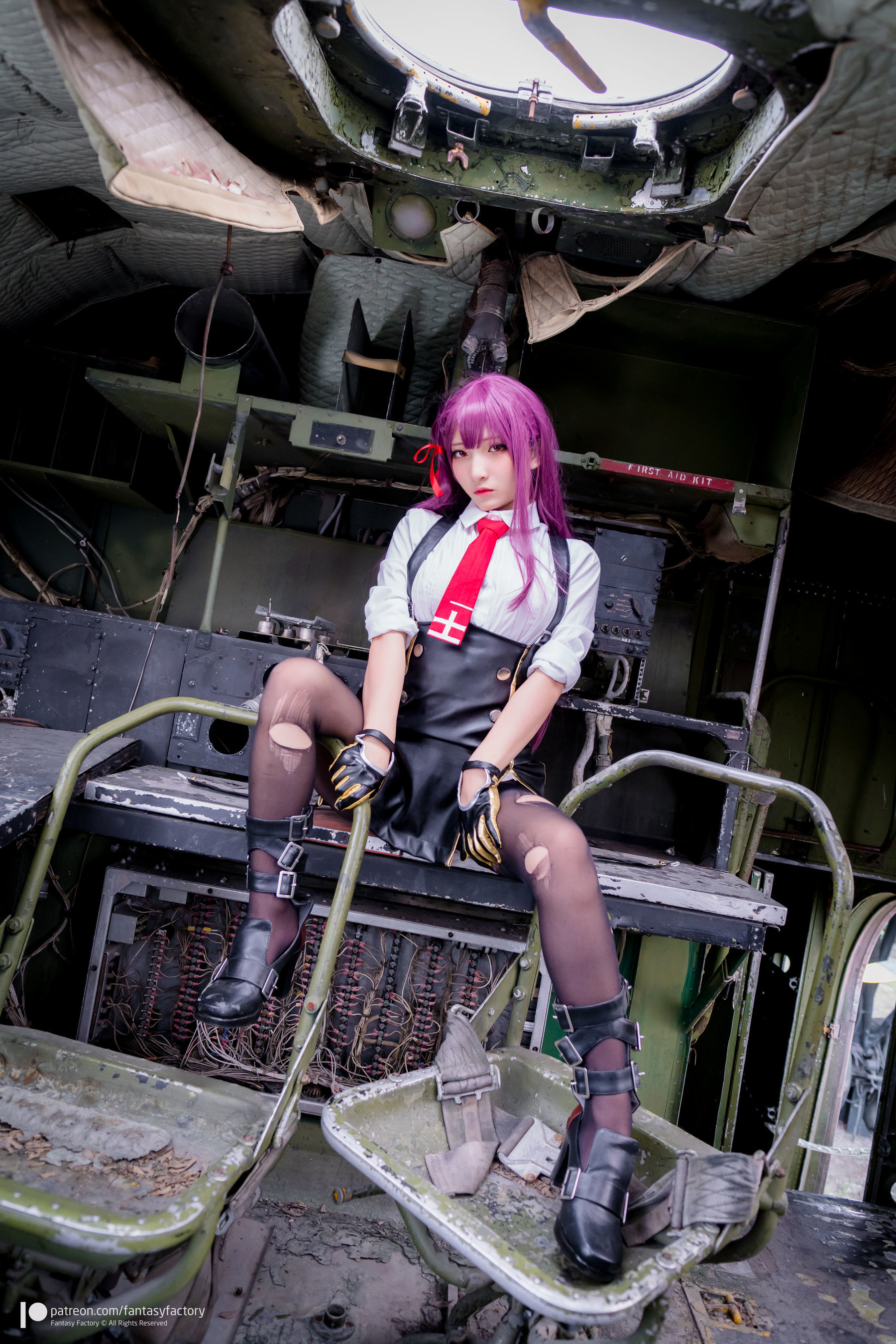 [Fantasy Factory] 小丁Cosplay - 黑丝 黑胶 女杀手