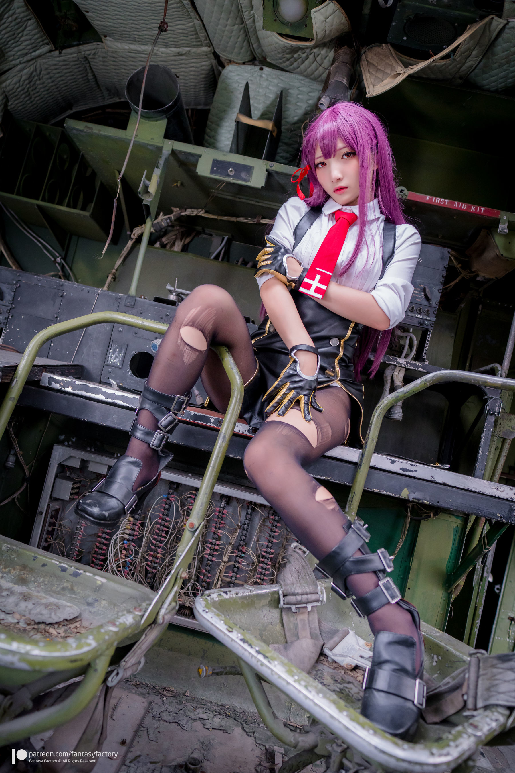 [Fantasy Factory] 小丁Cosplay - 黑丝 黑胶 女杀手
