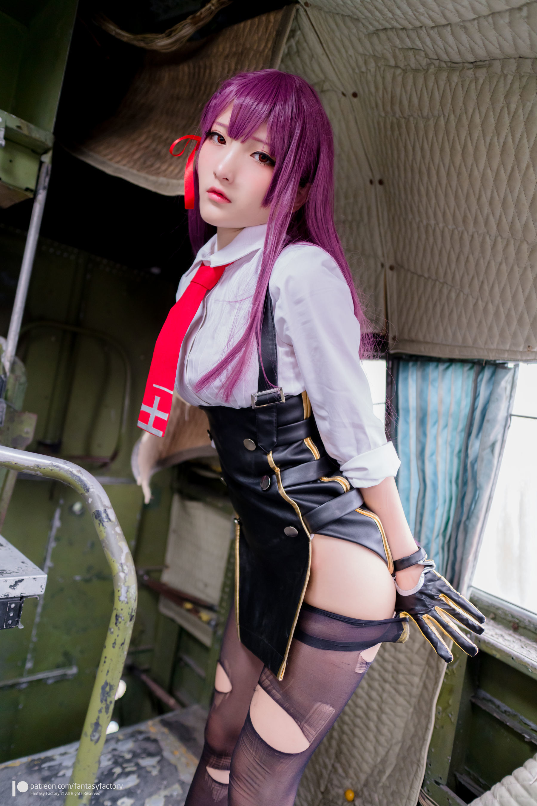 [Fantasy Factory] 小丁Cosplay - 黑丝 黑胶 女杀手