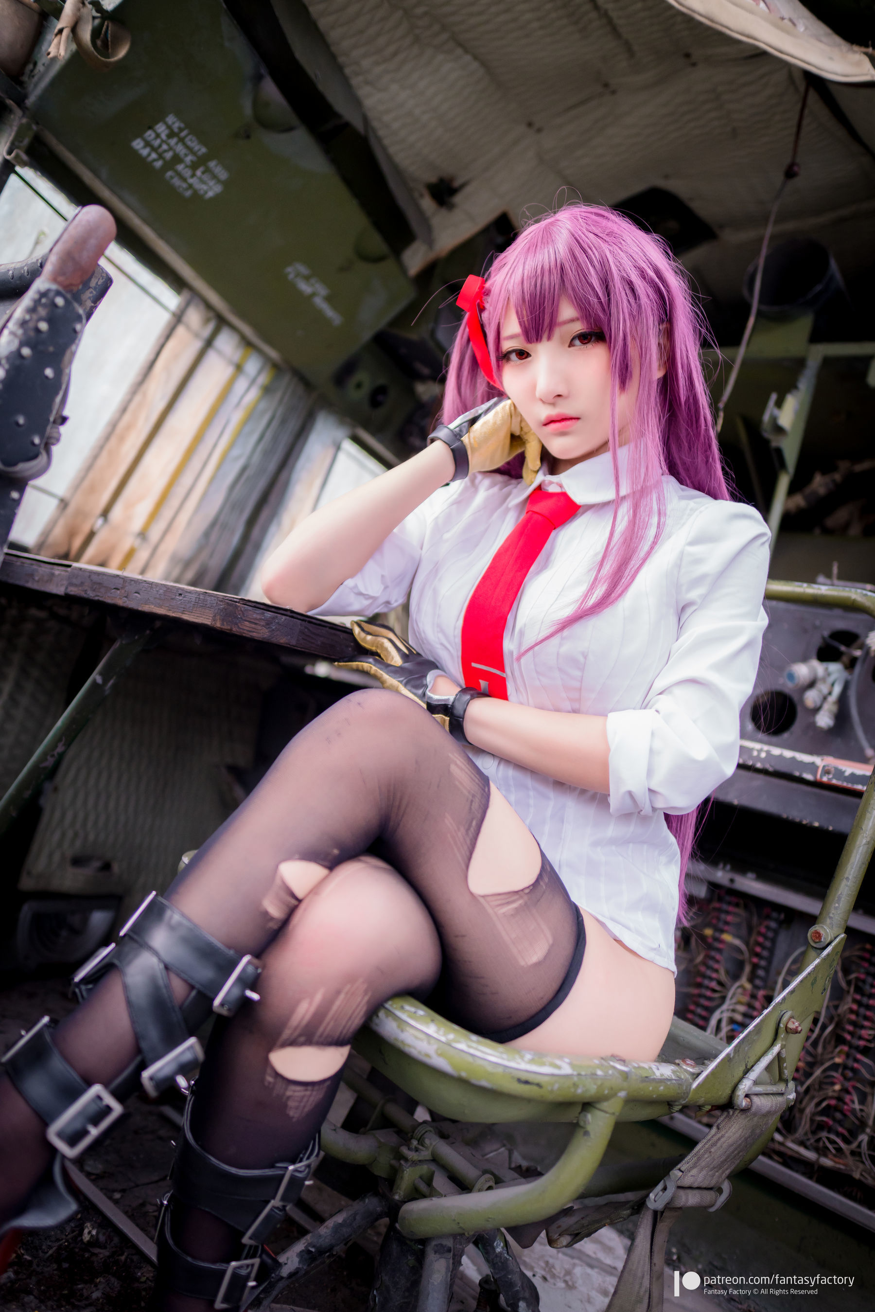 [Fantasy Factory] 小丁Cosplay - 黑丝 黑胶 女杀手