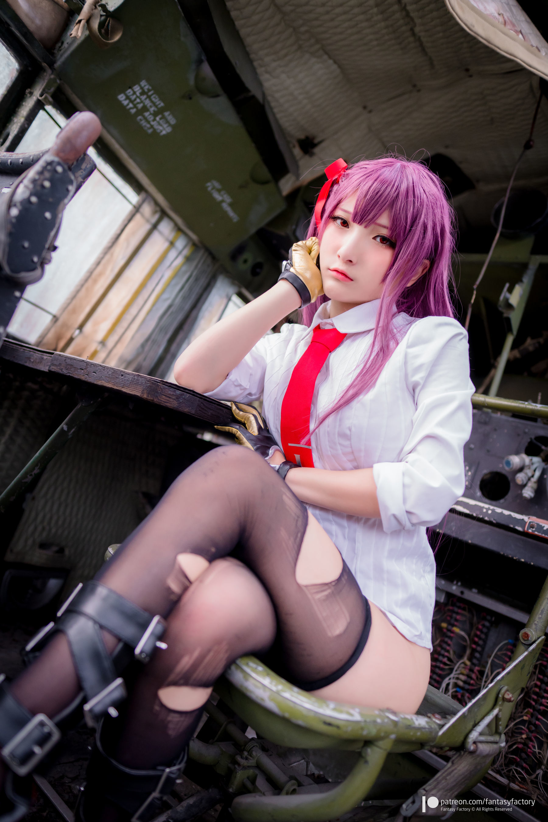 [Fantasy Factory] 小丁Cosplay - 黑丝 黑胶 女杀手