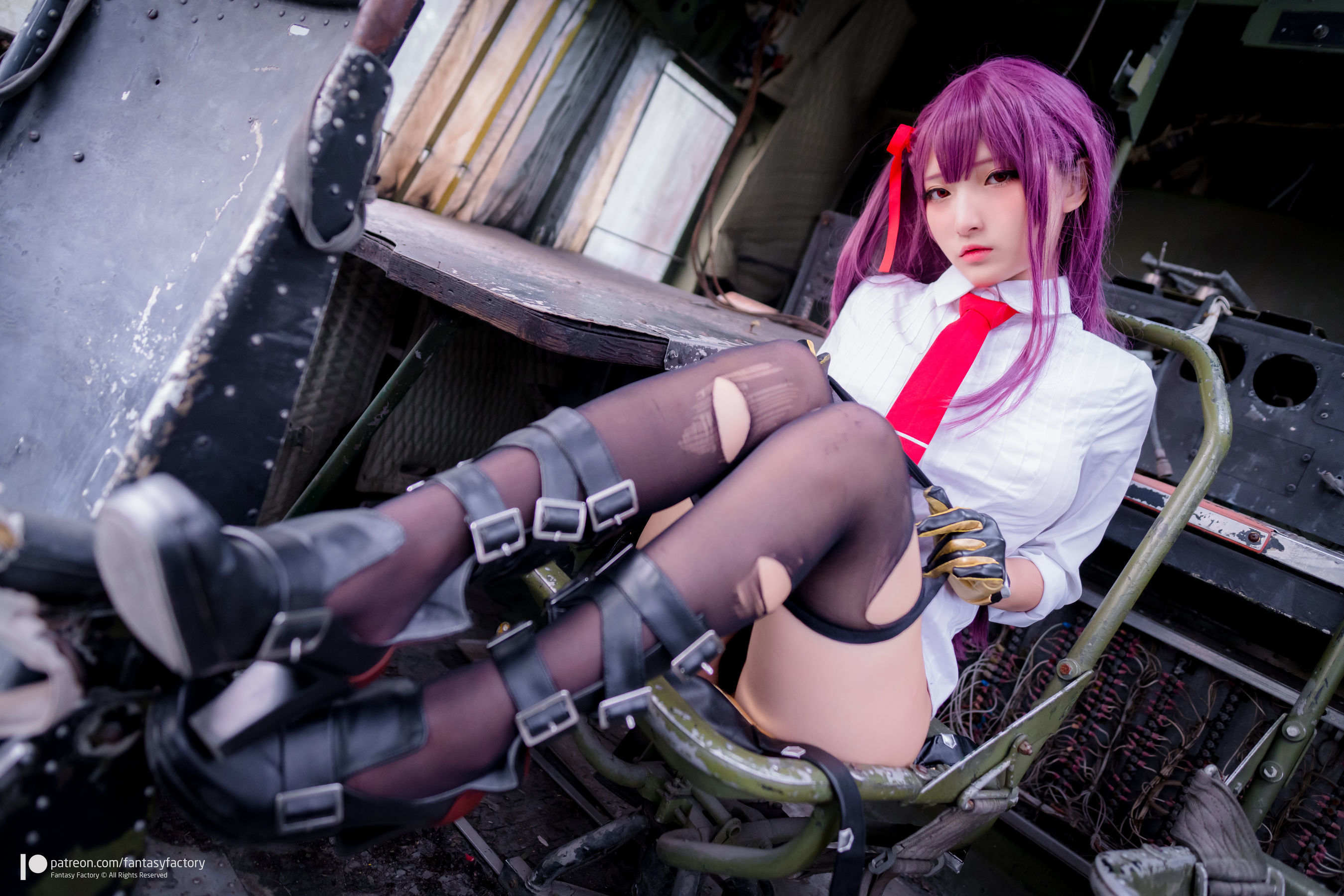 [Fantasy Factory] 小丁Cosplay - 黑丝 黑胶 女杀手