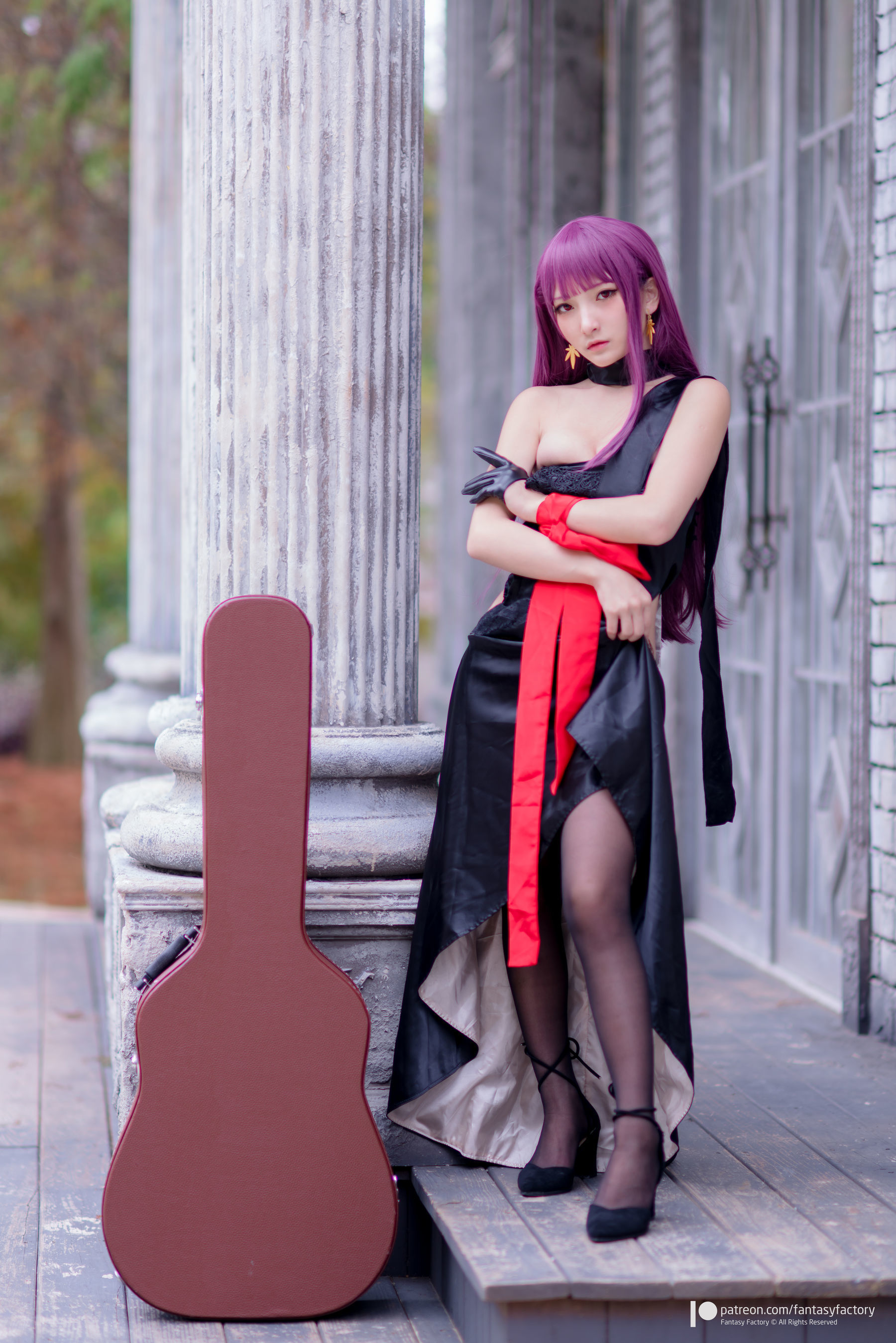 [Fantasy Factory] 小丁Cosplay - 黑丝 黑胶 女杀手