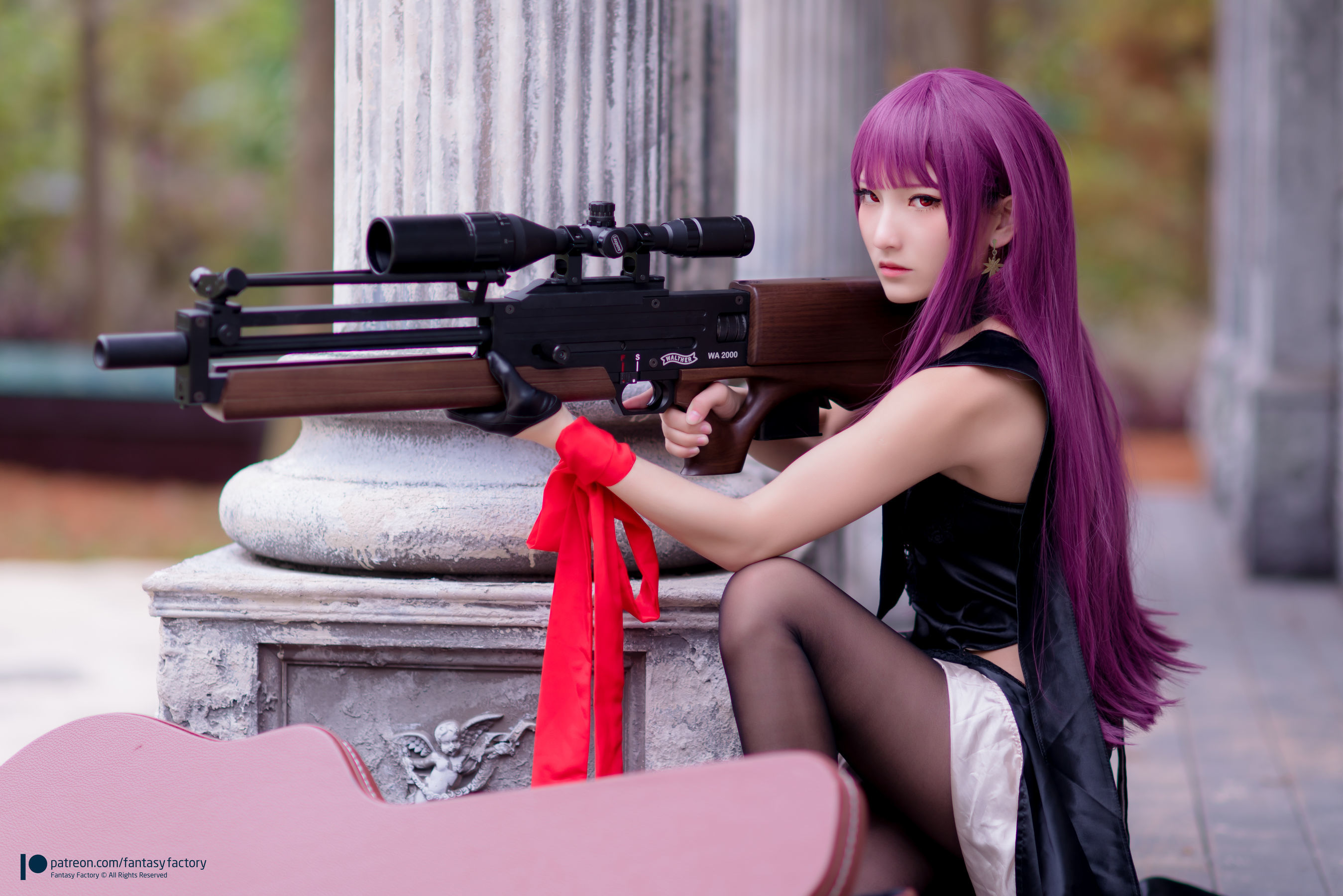 [Fantasy Factory] 小丁Cosplay - 黑丝 黑胶 女杀手