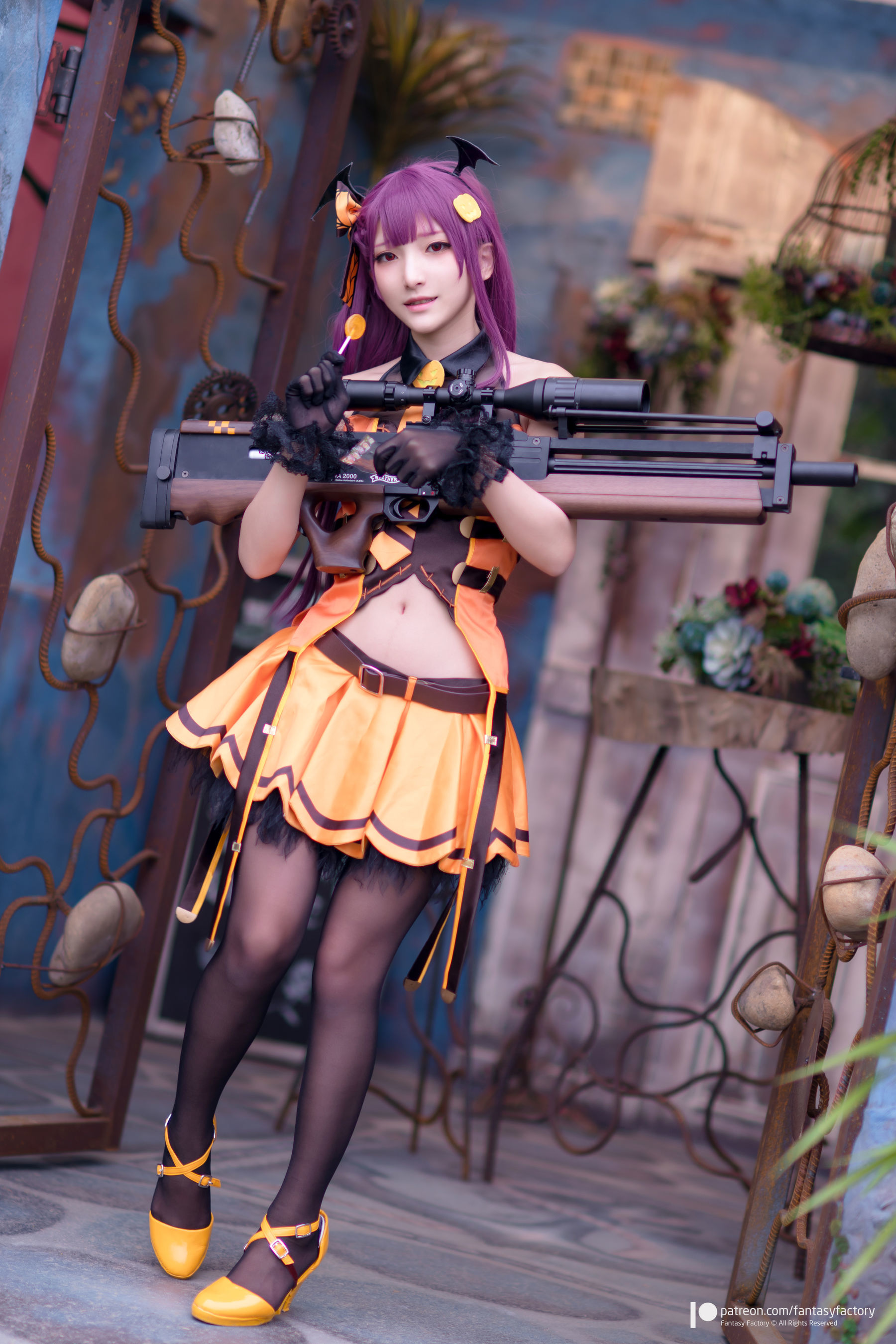 [Fantasy Factory] 小丁Cosplay - 黑丝 黑胶 女杀手