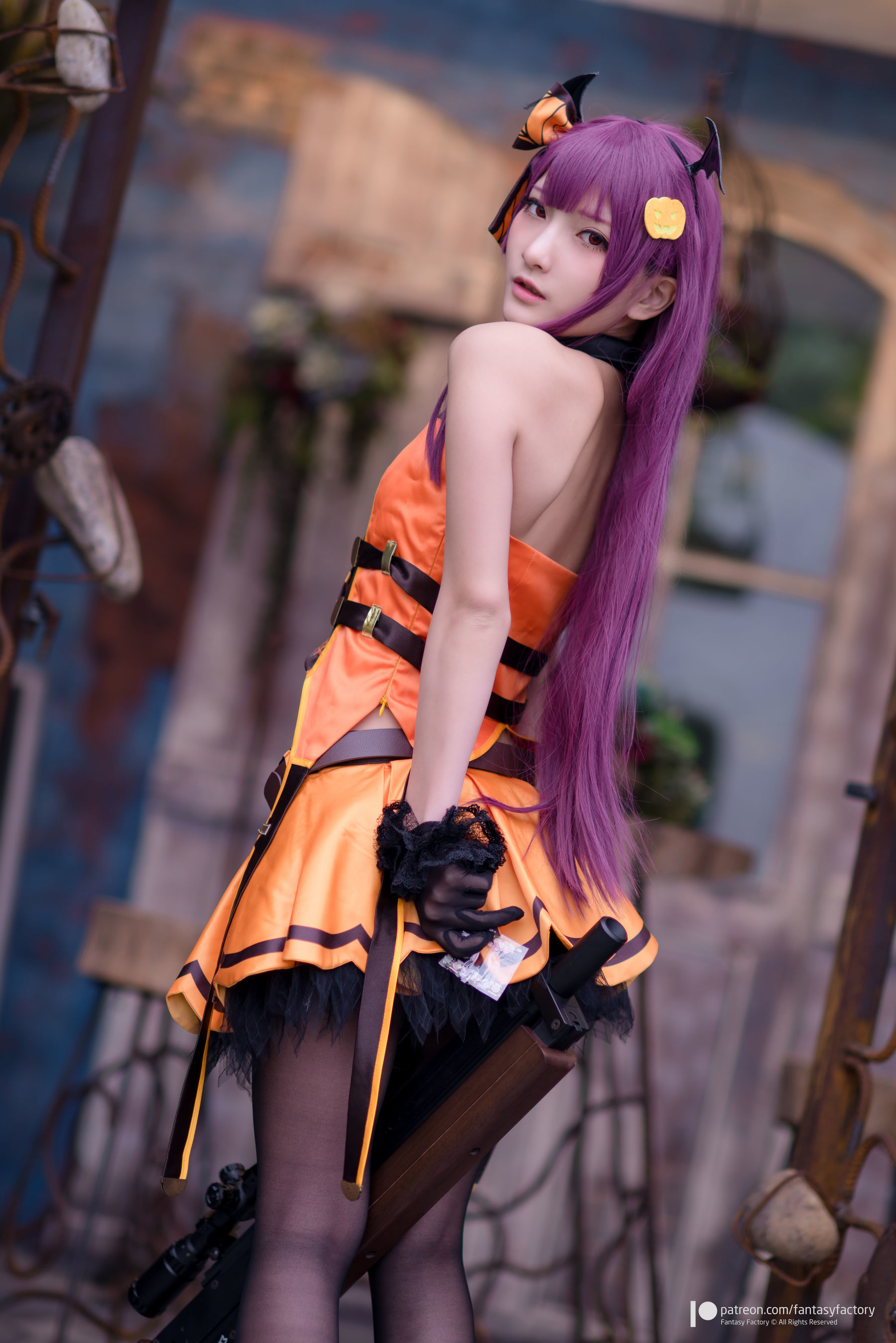 [Fantasy Factory] 小丁Cosplay - 黑丝 黑胶 女杀手