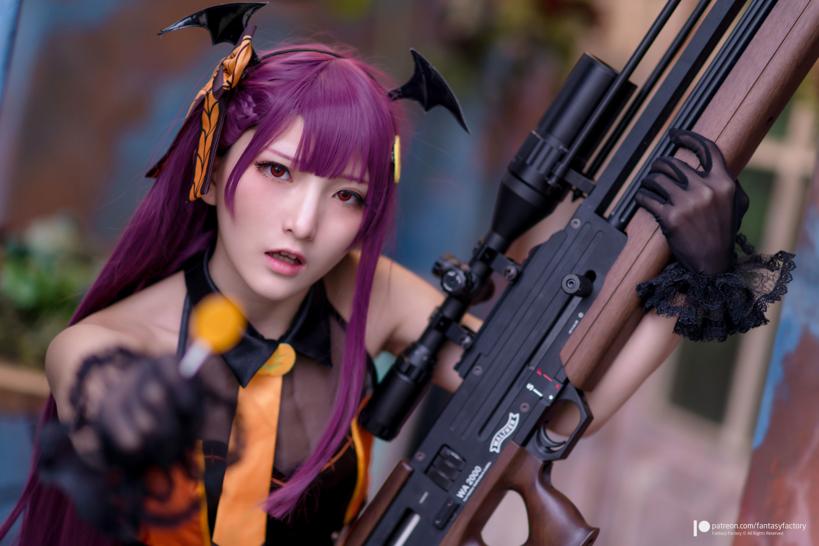 [Fantasy Factory] 小丁Cosplay - 黑丝 黑胶 女杀手