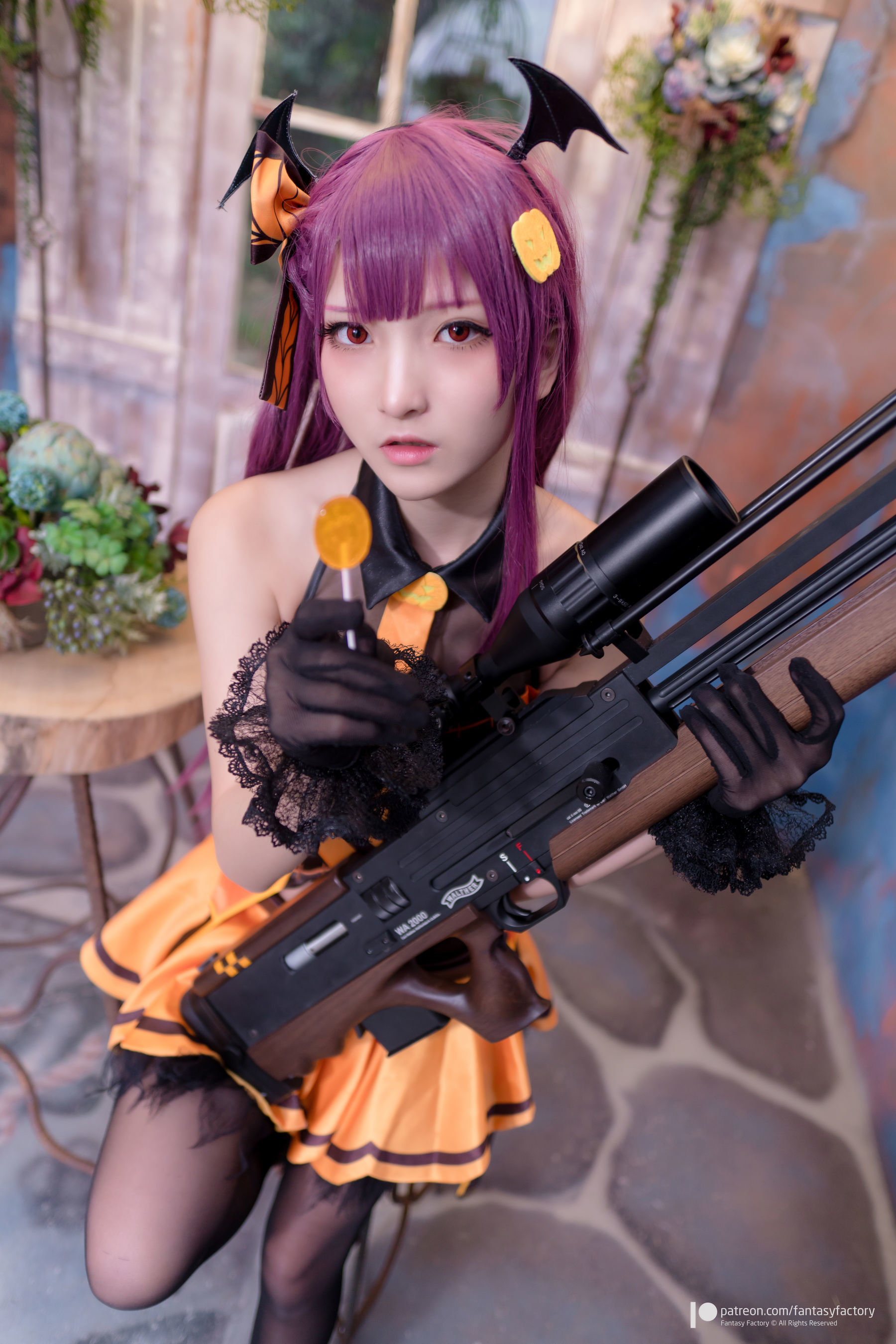 [Fantasy Factory] 小丁Cosplay - 黑丝 黑胶 女杀手