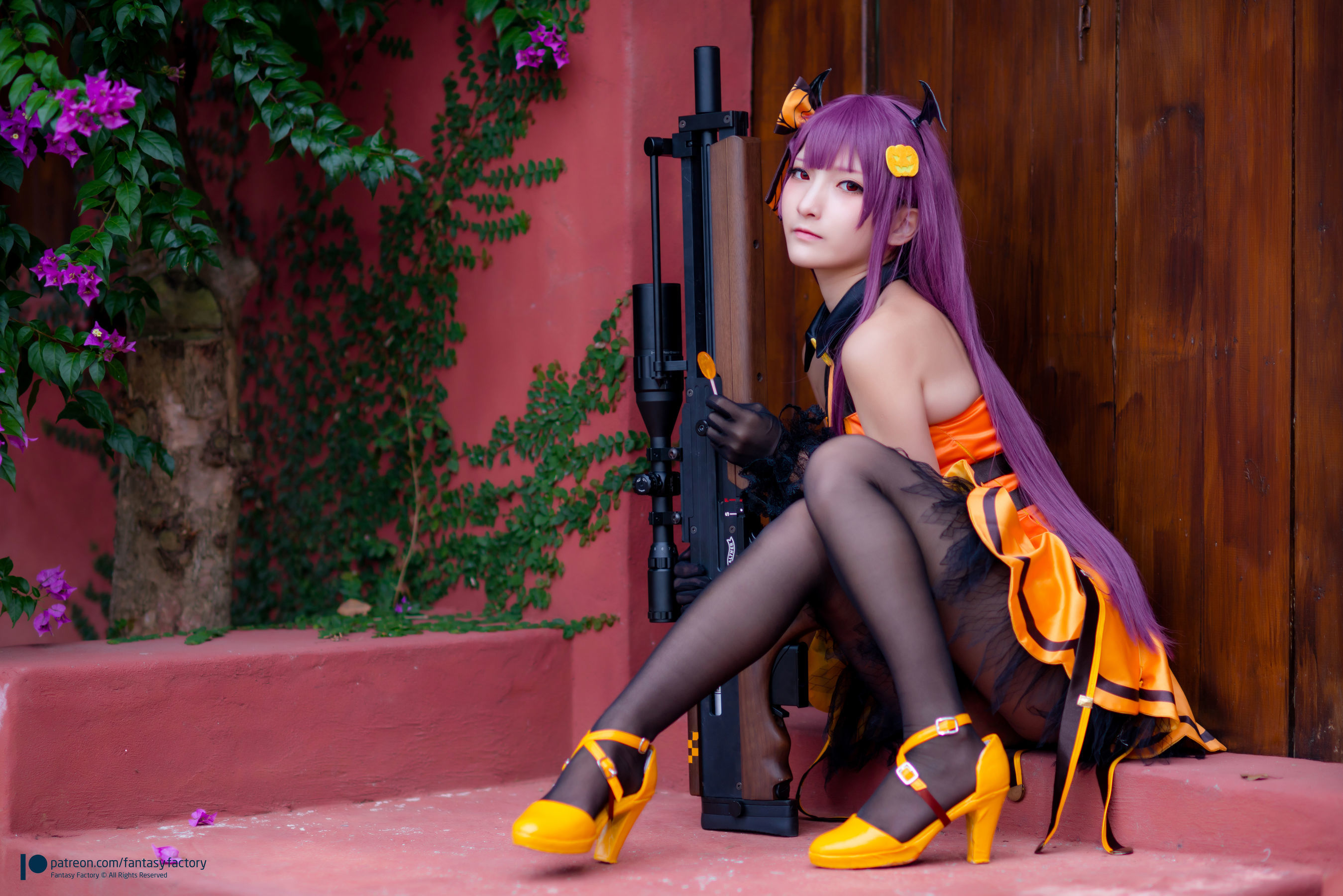 [Fantasy Factory] 小丁Cosplay - 黑丝 黑胶 女杀手