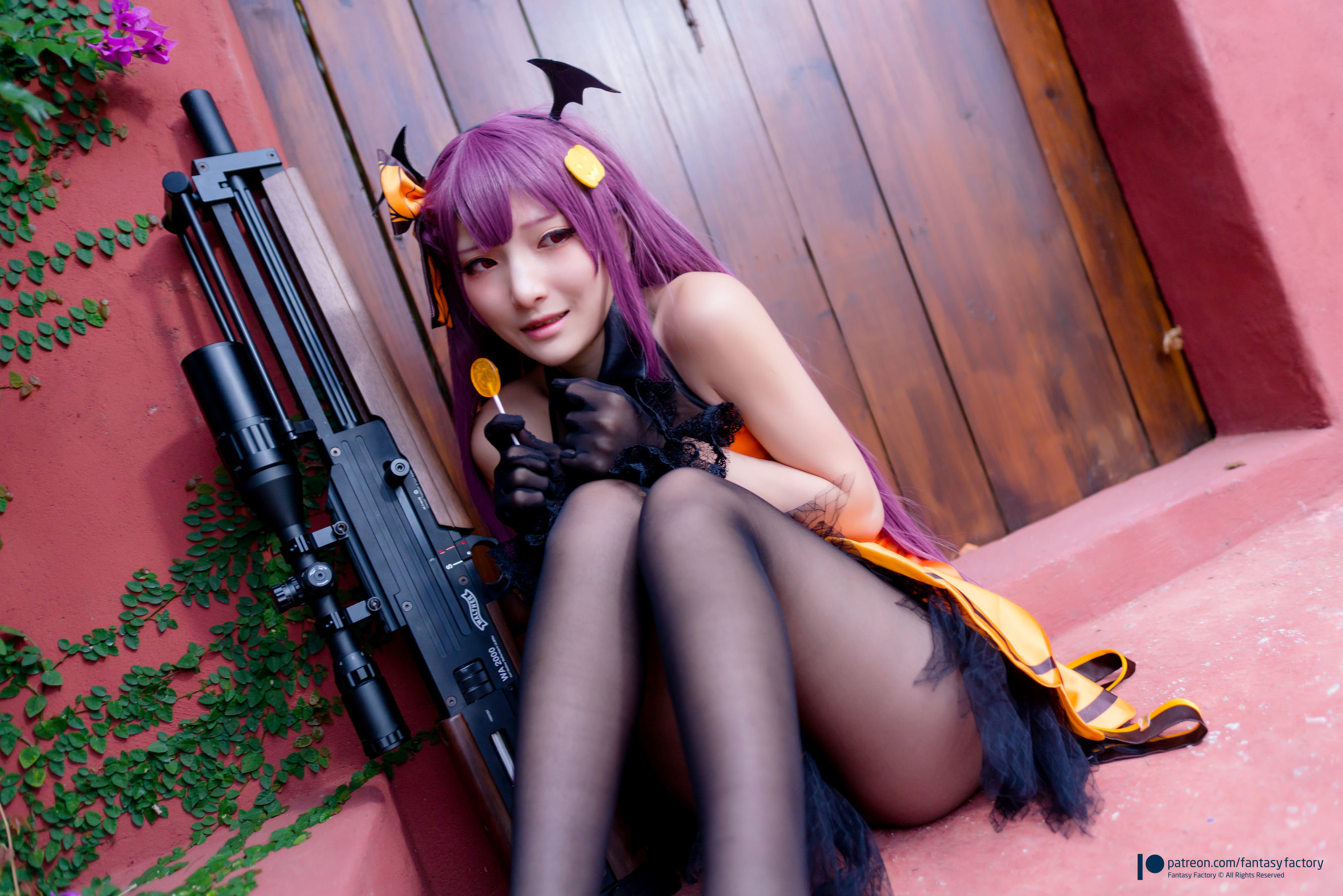 [Fantasy Factory] 小丁Cosplay - 黑丝 黑胶 女杀手