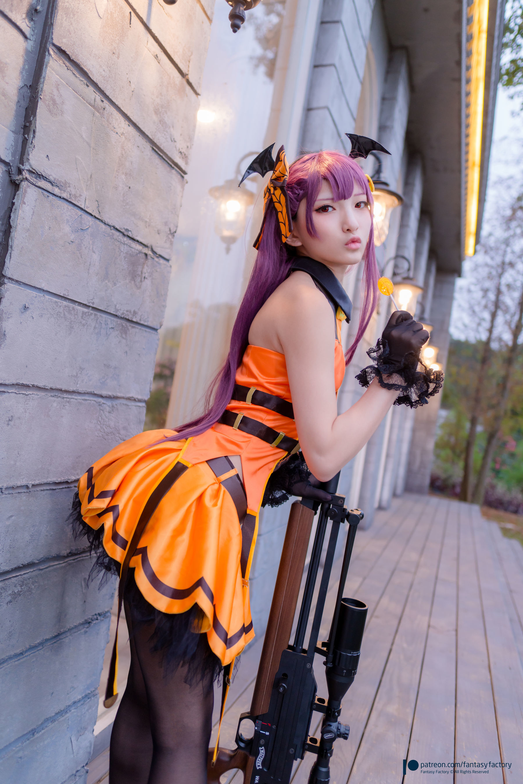 [Fantasy Factory] 小丁Cosplay - 黑丝 黑胶 女杀手