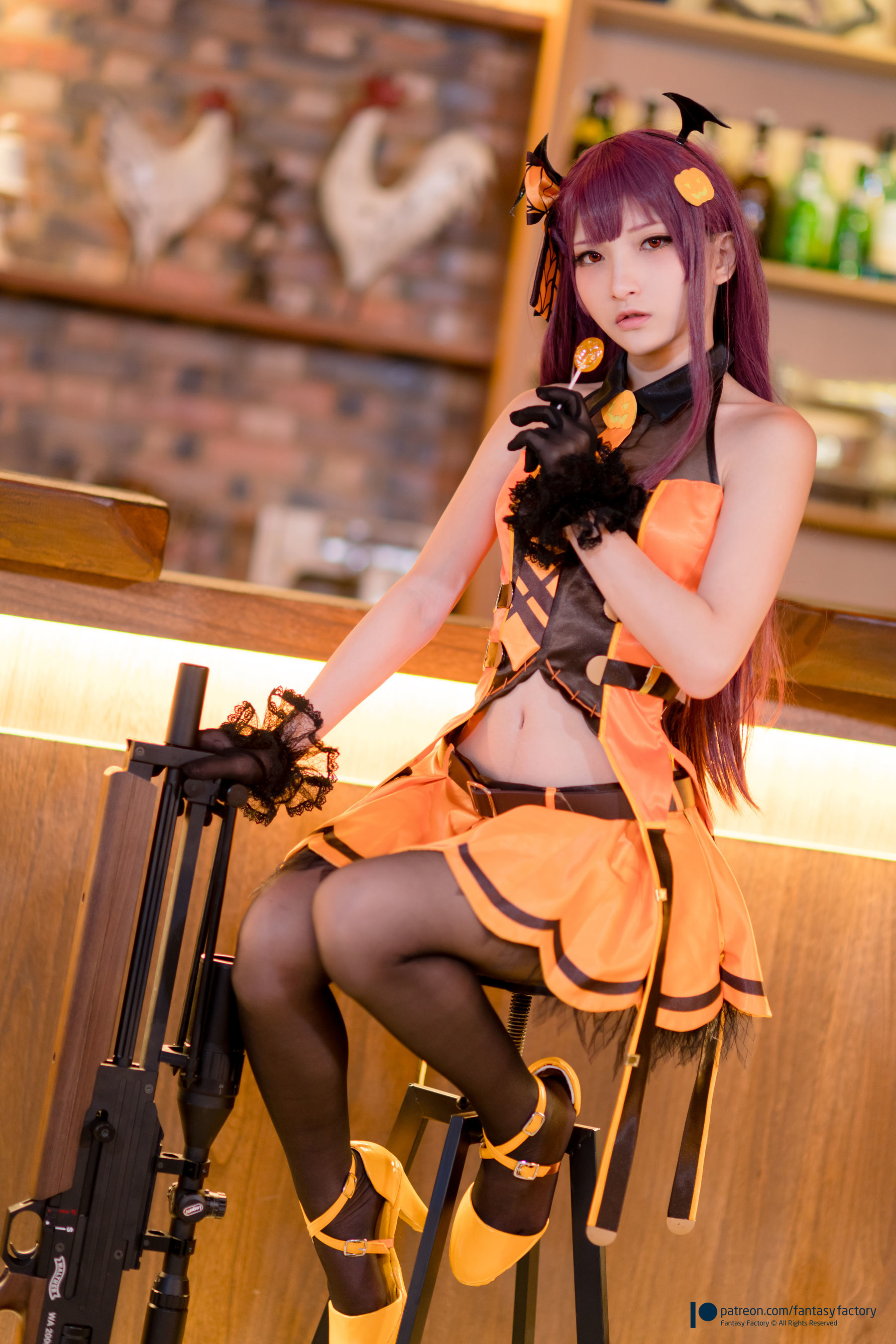 [Fantasy Factory] 小丁Cosplay - 黑丝 黑胶 女杀手