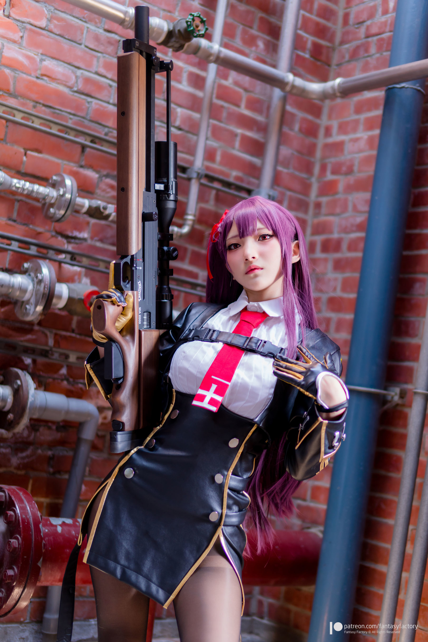 [Fantasy Factory] 小丁Cosplay - 黑丝 黑胶 女杀手
