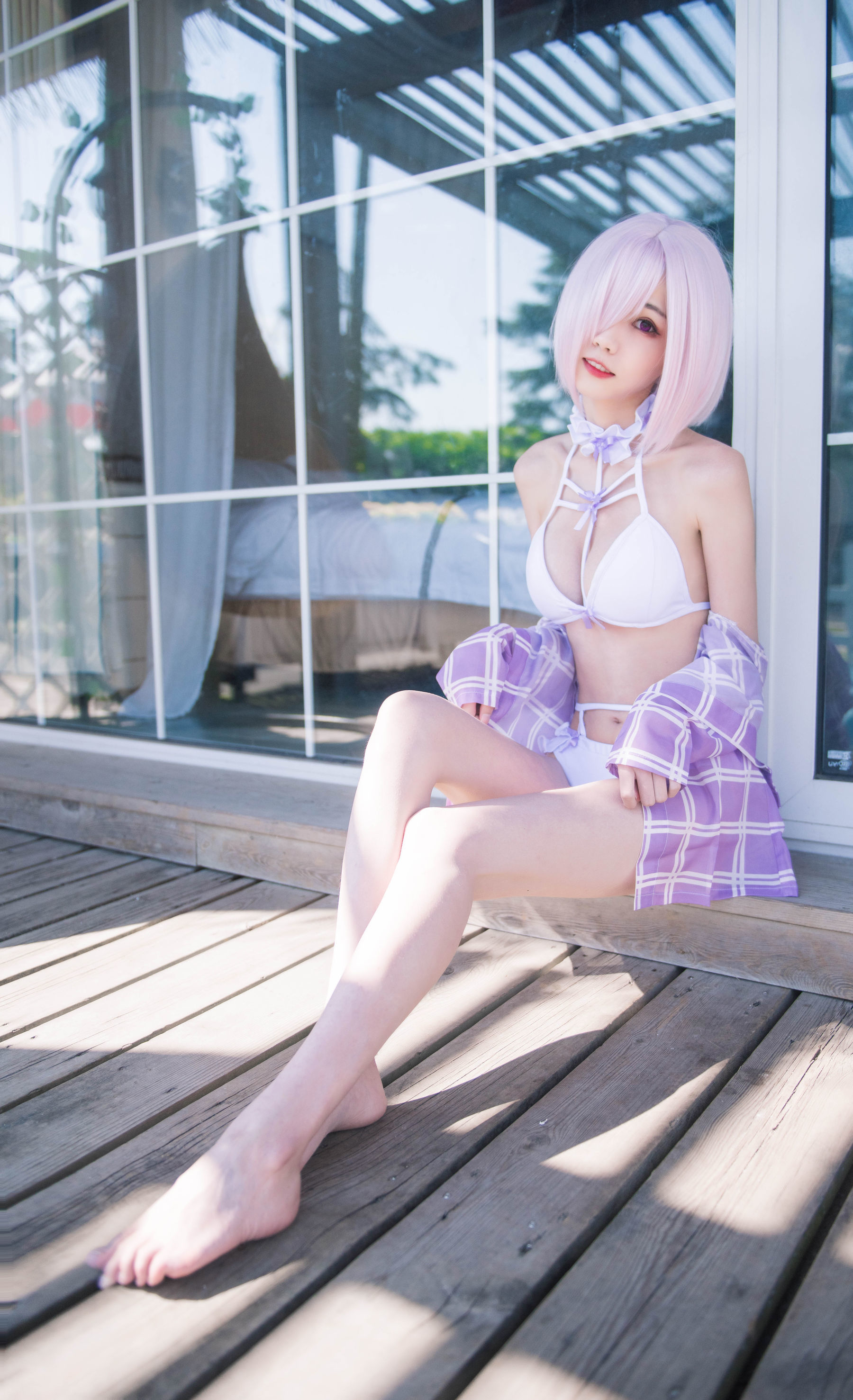 [萝莉COS] 小妖精你的负卿 - 玛修泳装
