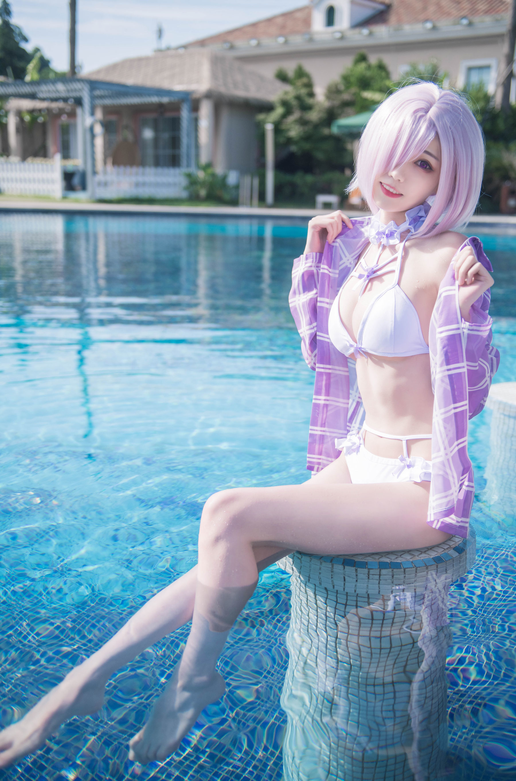 [萝莉COS] 小妖精你的负卿 - 玛修泳装