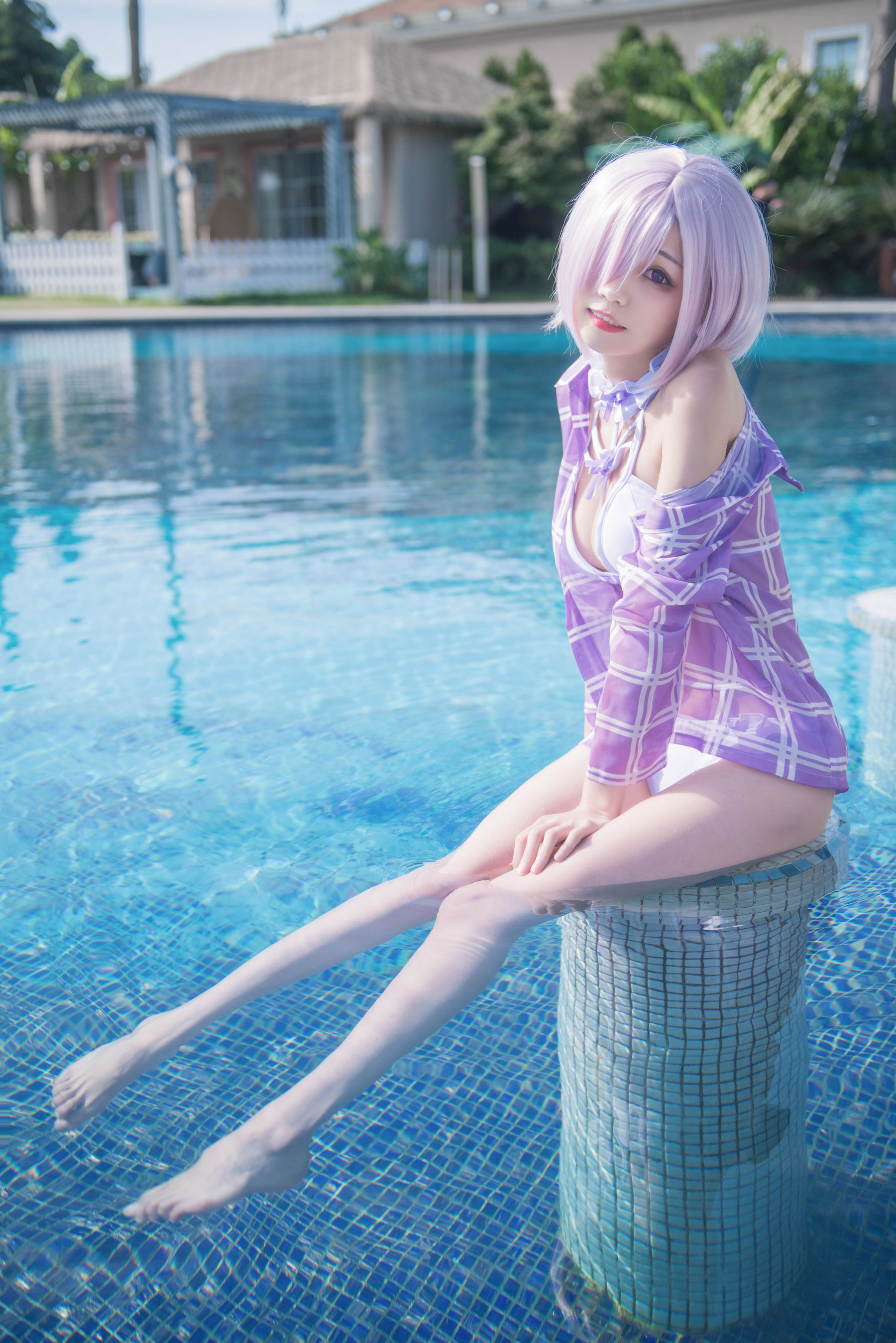[萝莉COS] 小妖精你的负卿 - 玛修泳装