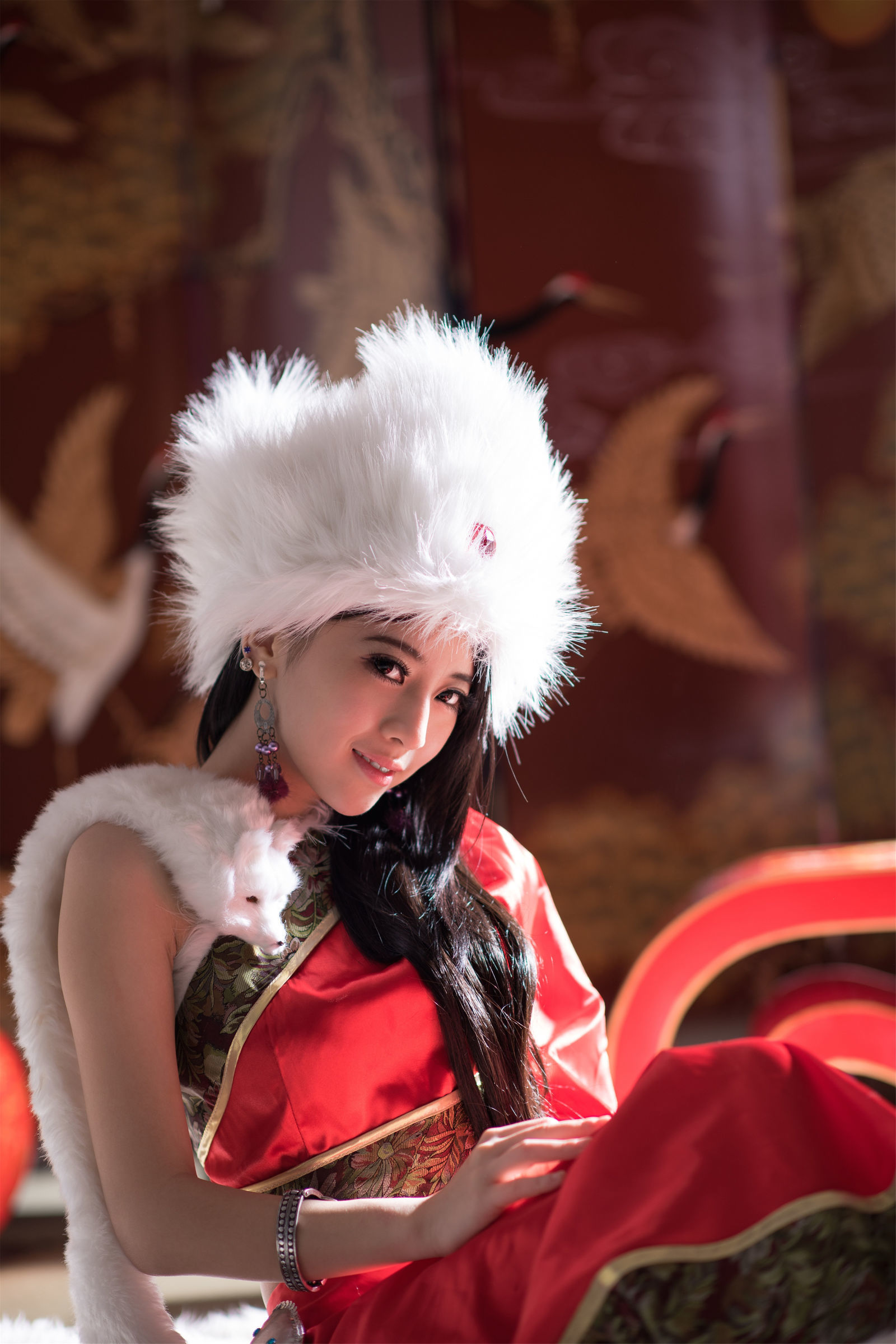 [台湾美女] 宅男女神张楚曼-中国风圣诞节琴二棚