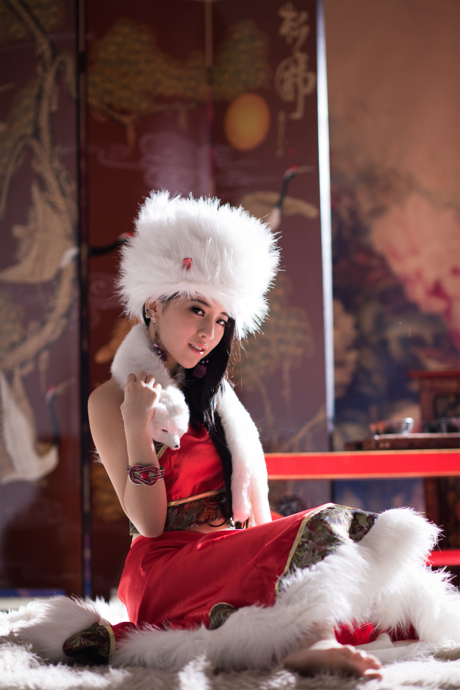 [台湾美女] 宅男女神张楚曼-中国风圣诞节琴二棚