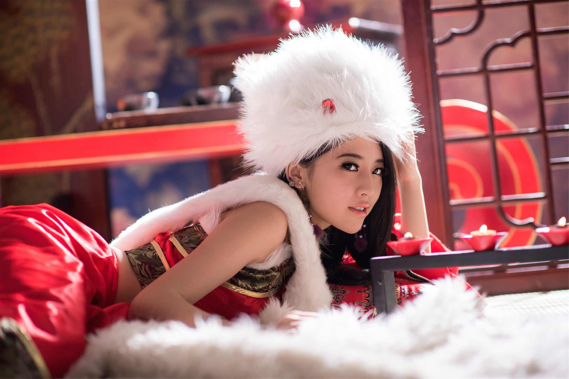 [台湾美女] 宅男女神张楚曼-中国风圣诞节琴二棚