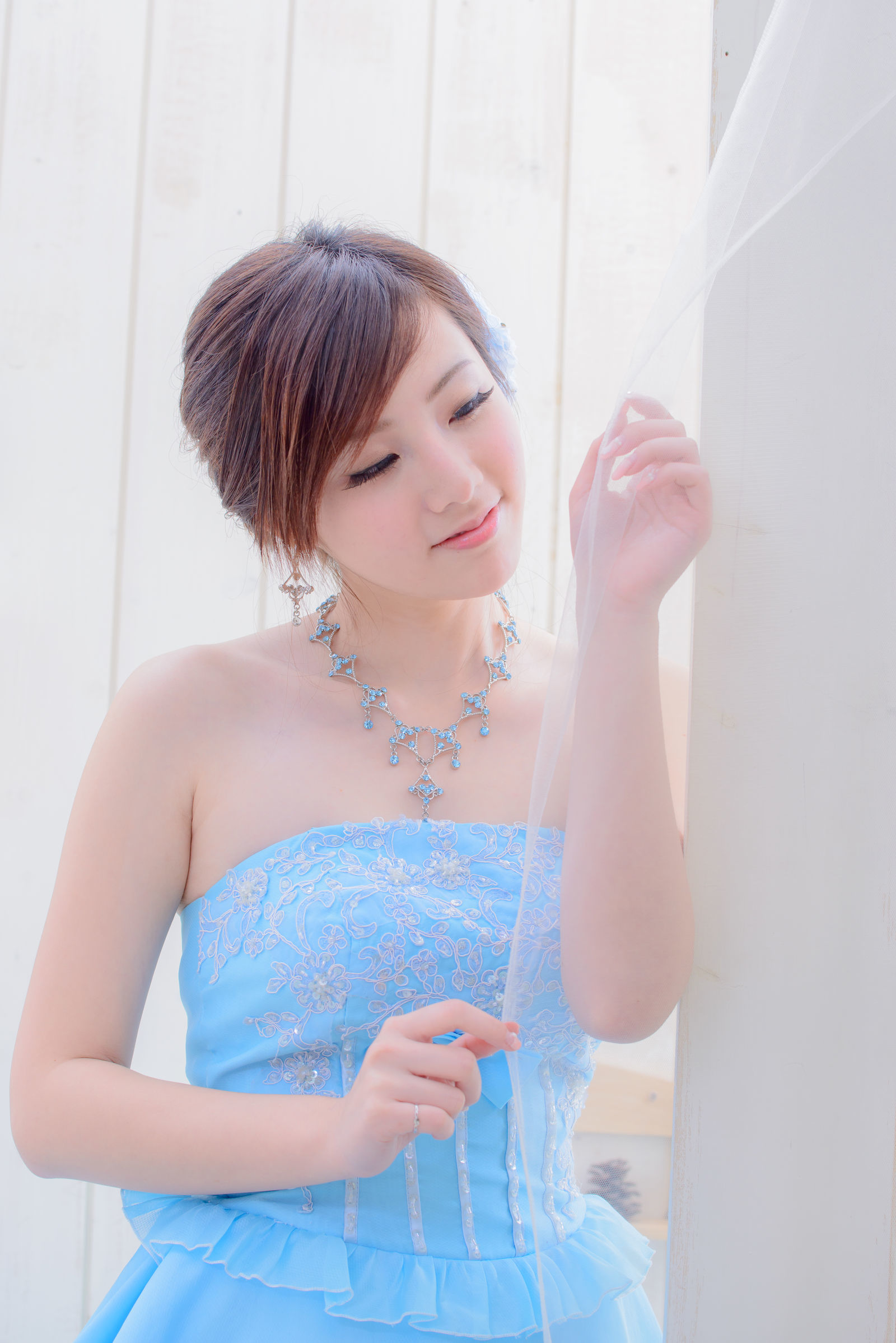 [台湾美女] 陈思颖 蓝白婚纱影集