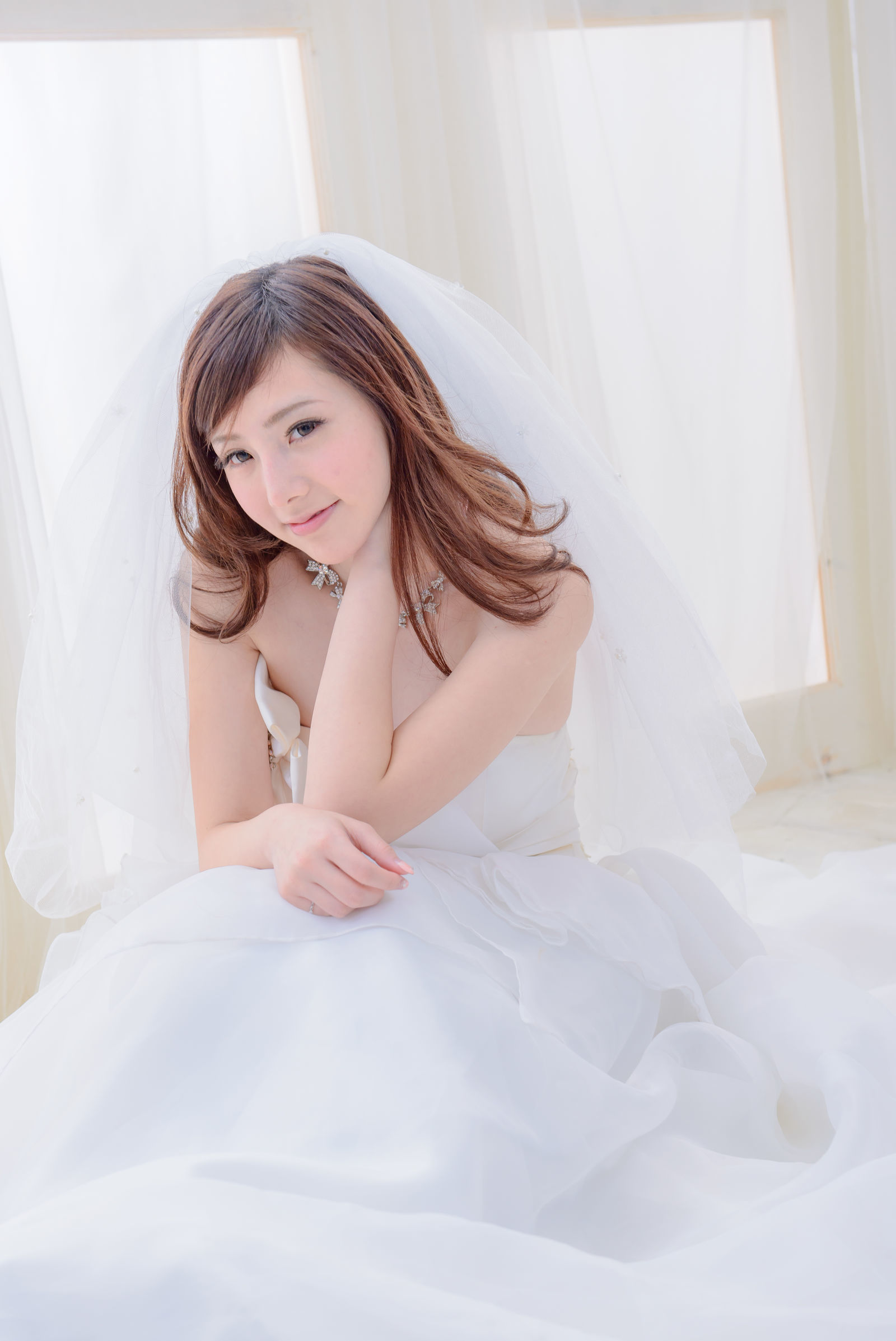 [台湾美女] 陈思颖 蓝白婚纱影集
