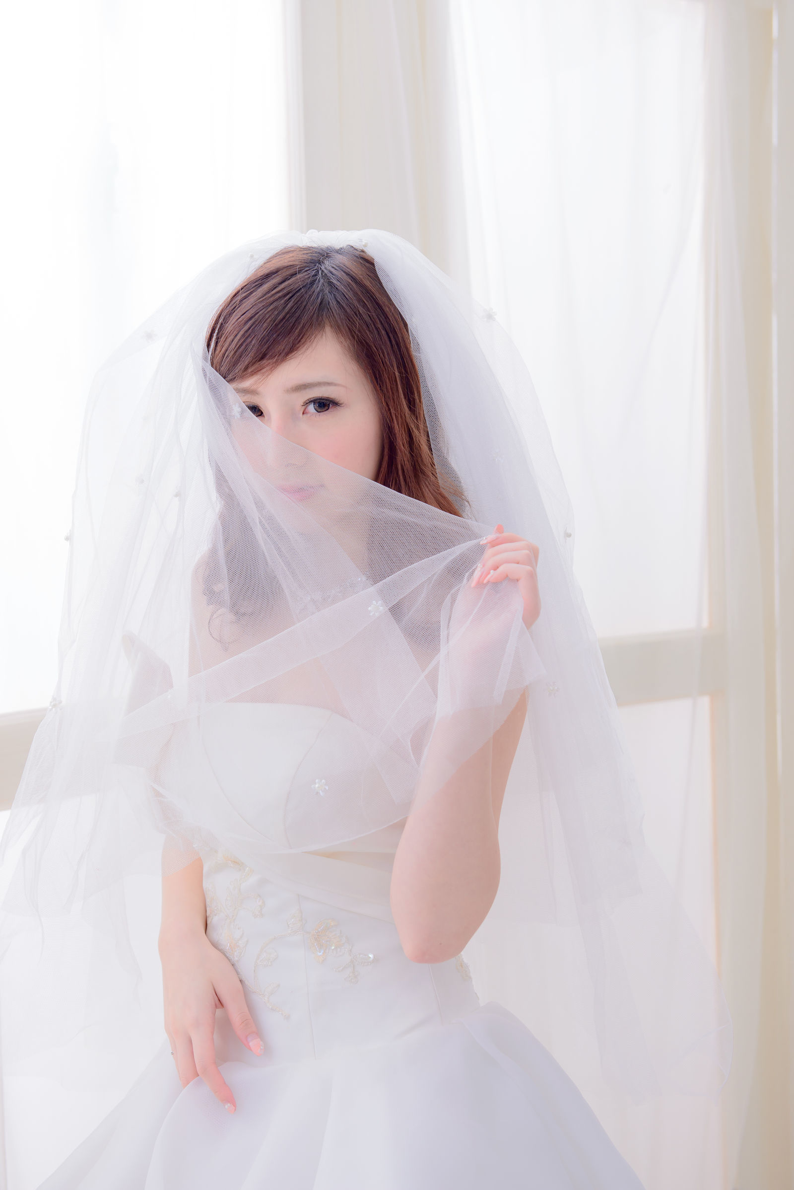 [台湾美女] 陈思颖 蓝白婚纱影集