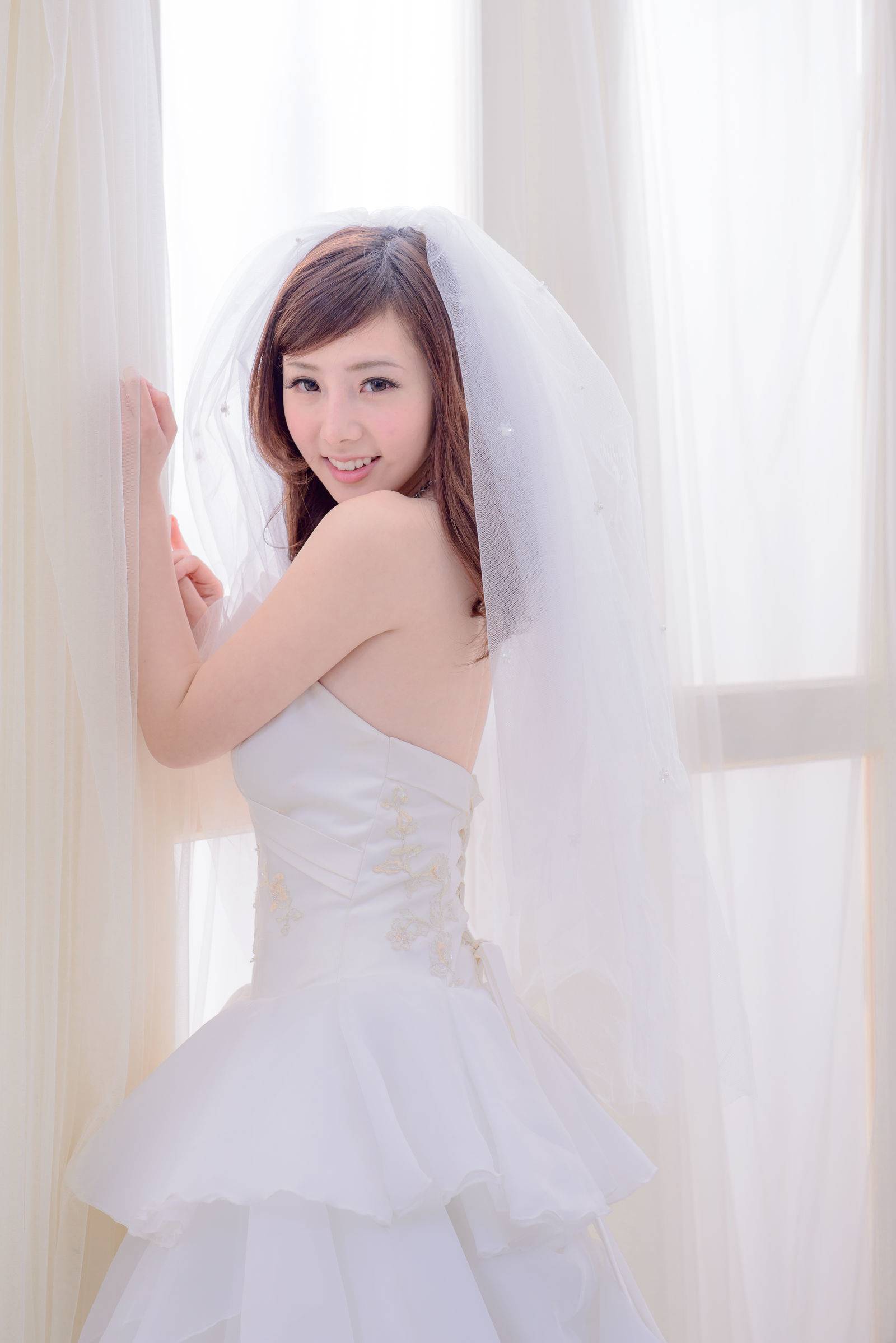 [台湾美女] 陈思颖 蓝白婚纱影集