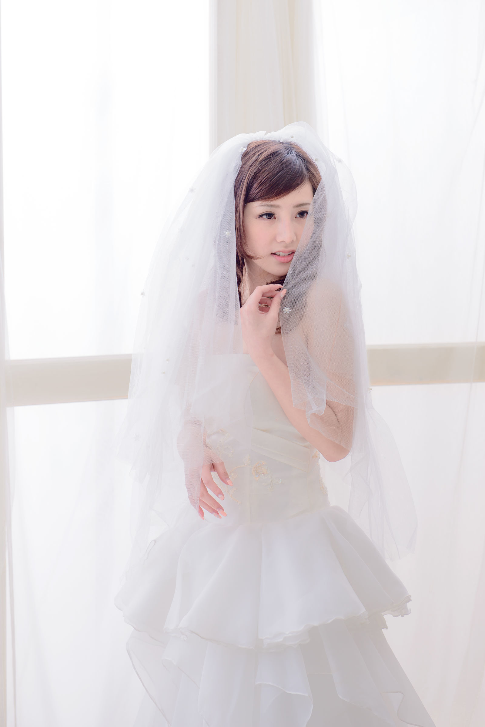 [台湾美女] 陈思颖 蓝白婚纱影集