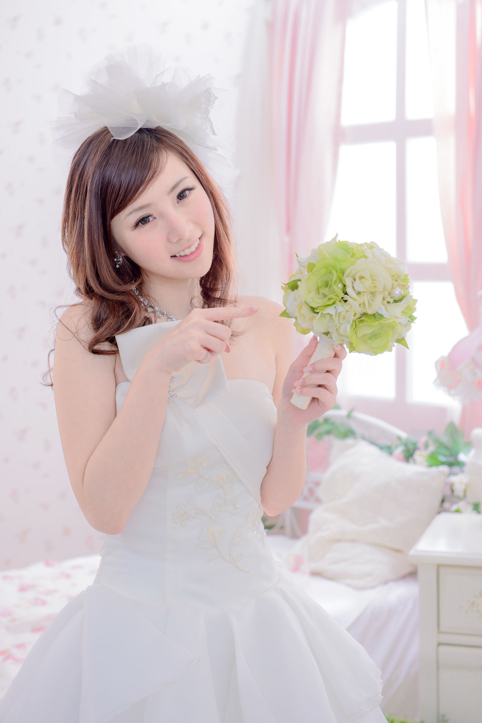 [台湾美女] 陈思颖 蓝白婚纱影集